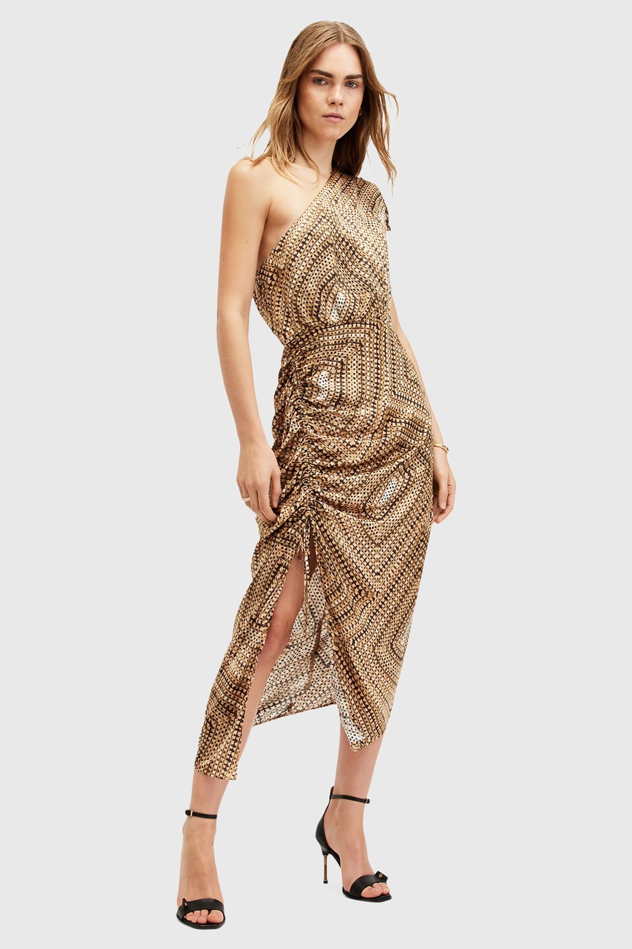 LAURA LUISA DRESS SAND BROWN 1