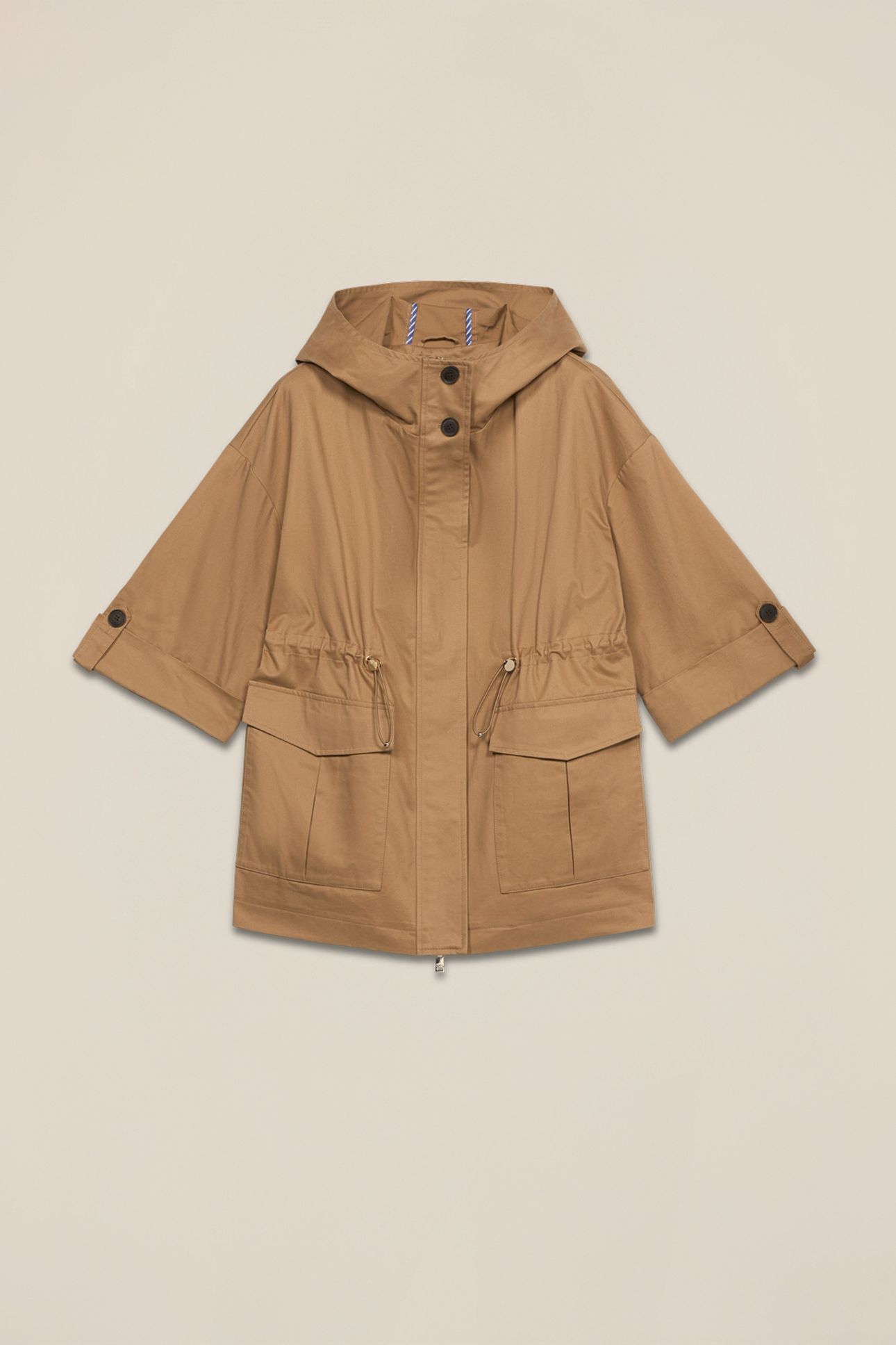 COTTON PARKA WITH HOOD BEIGE 3