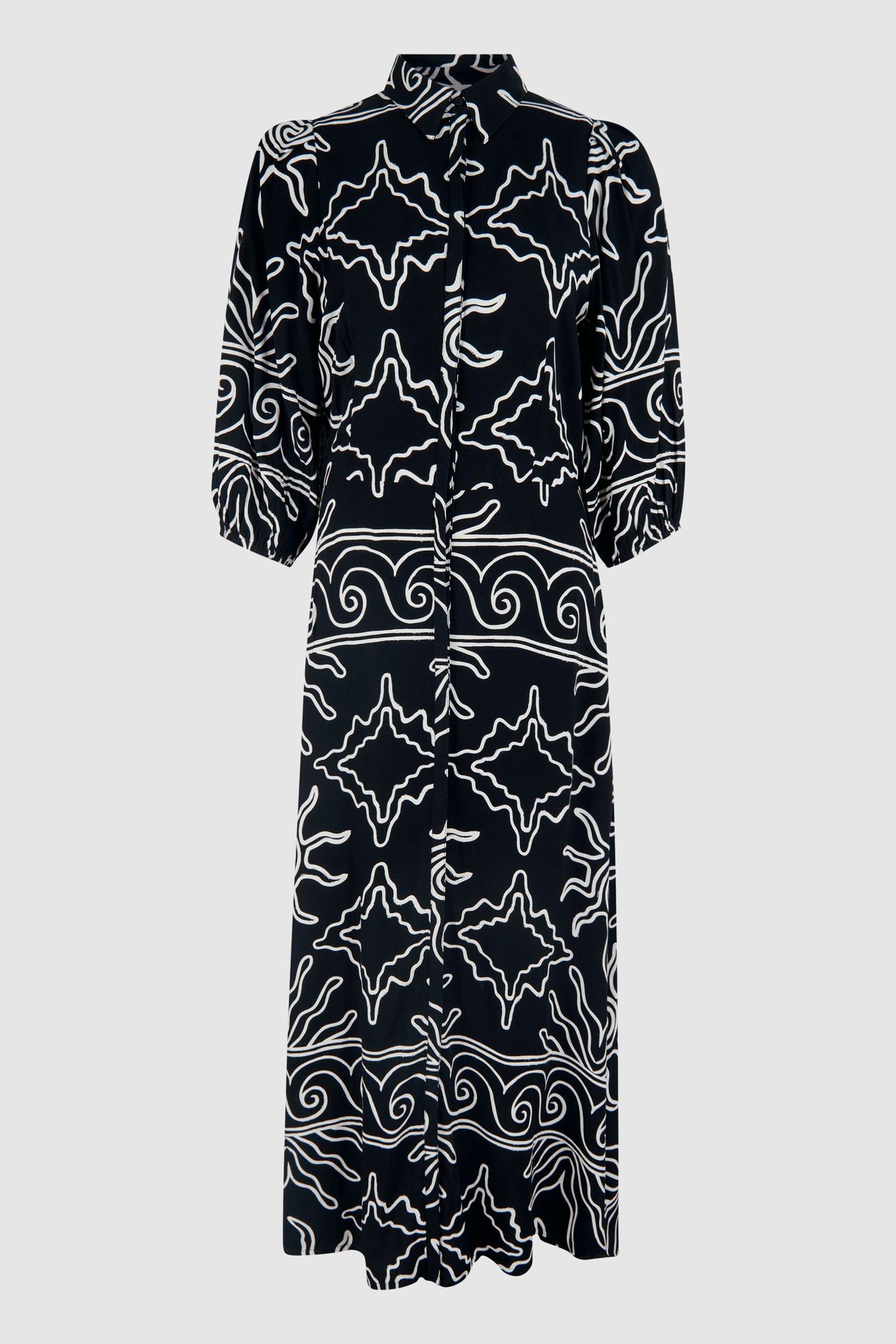 LA-SBTHIRTY LONG DRESS BLACK/WHITE 3