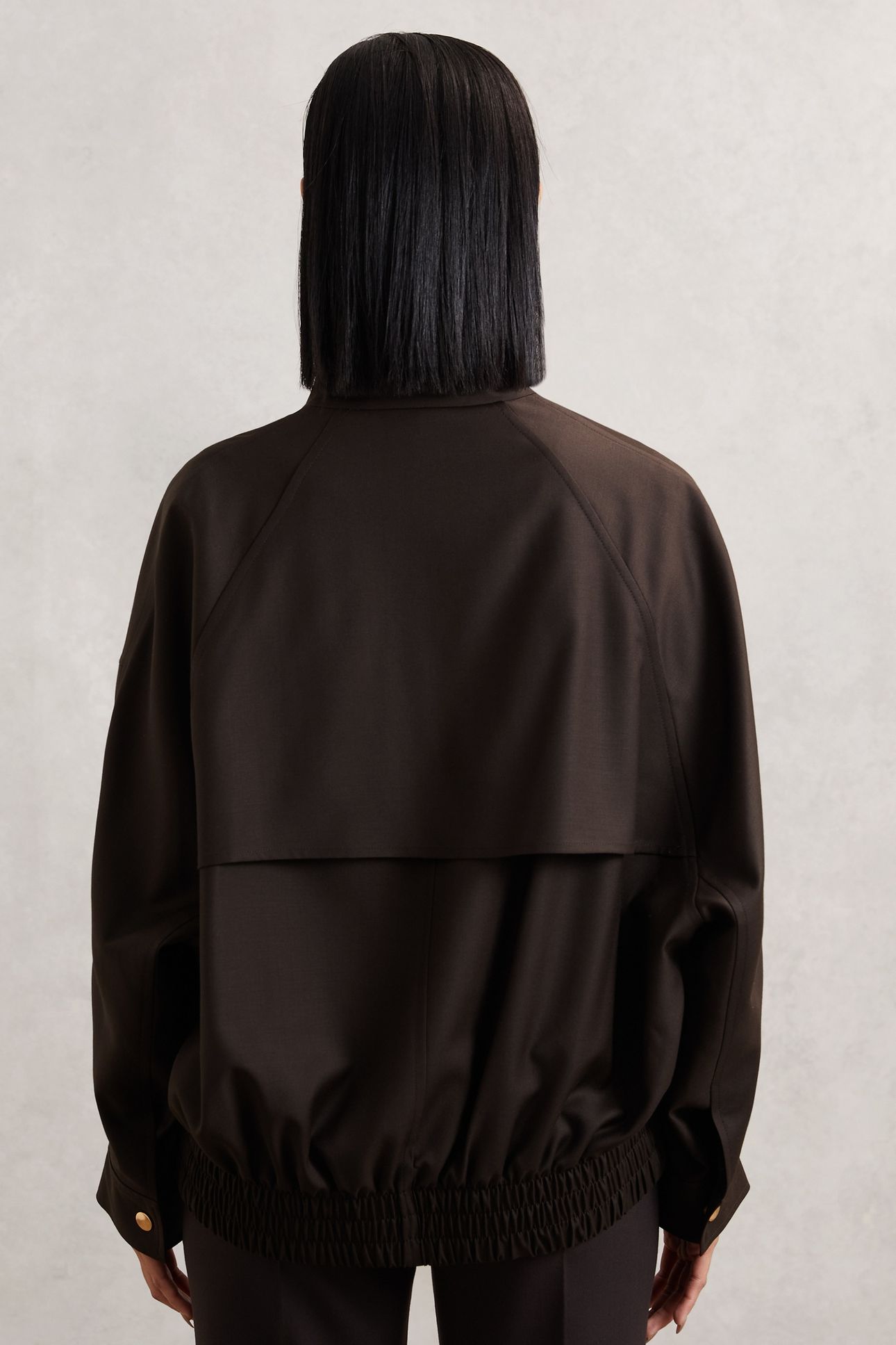 CASUAL BOMBER JACKET CHOCOLATE BROWN 2