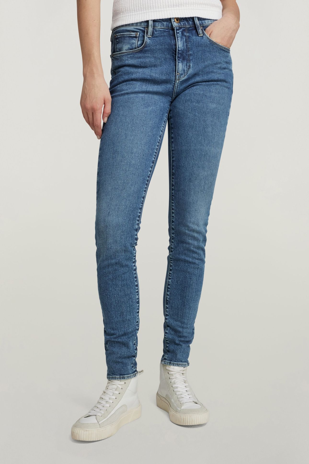 3301 SKINNY JEANS FADED MIAMI BLUE 1
