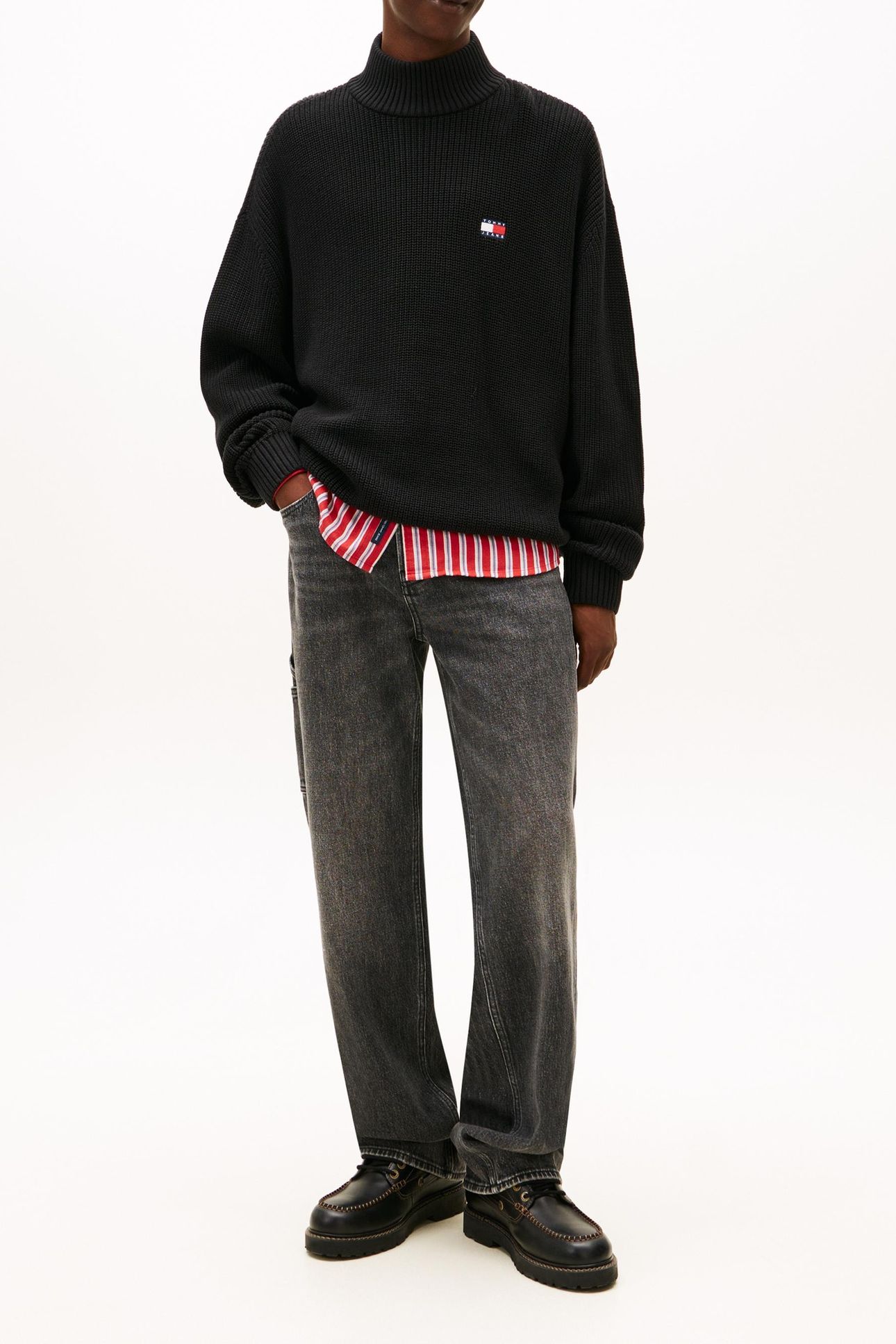 90S MOCK NECK HALF ZIP BLACK 5