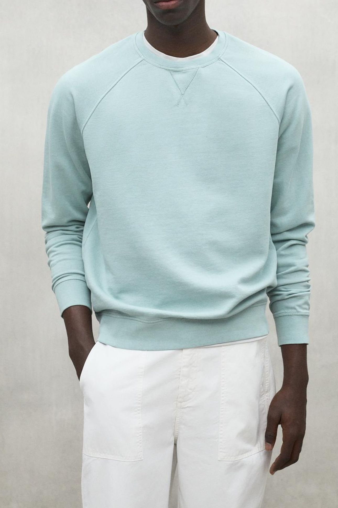 BERJAALF SWEATSHIRT WASHED GREEN 1