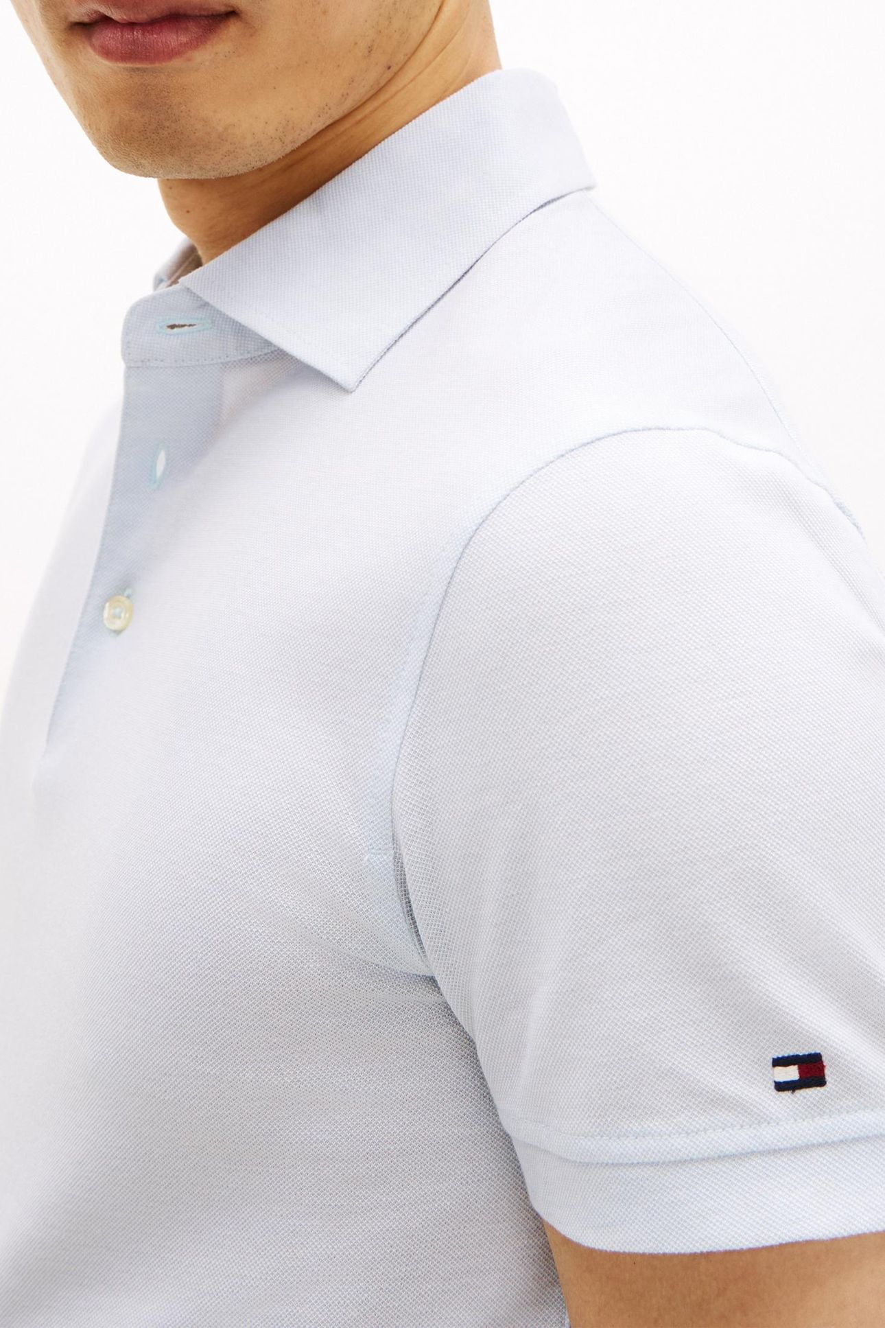 DC WIDE SPREAD COLLAR POLO BREEZY BLUE/WHITE 4