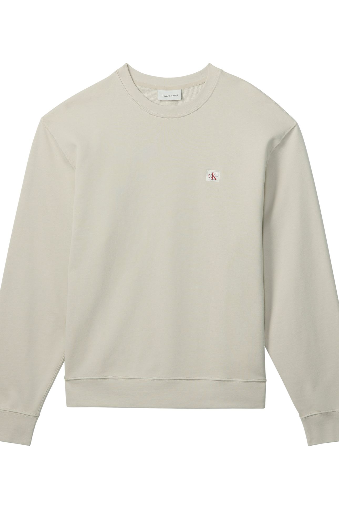LS EU 350TERRY BADGE SWEATSHIRT OATMEAL 5