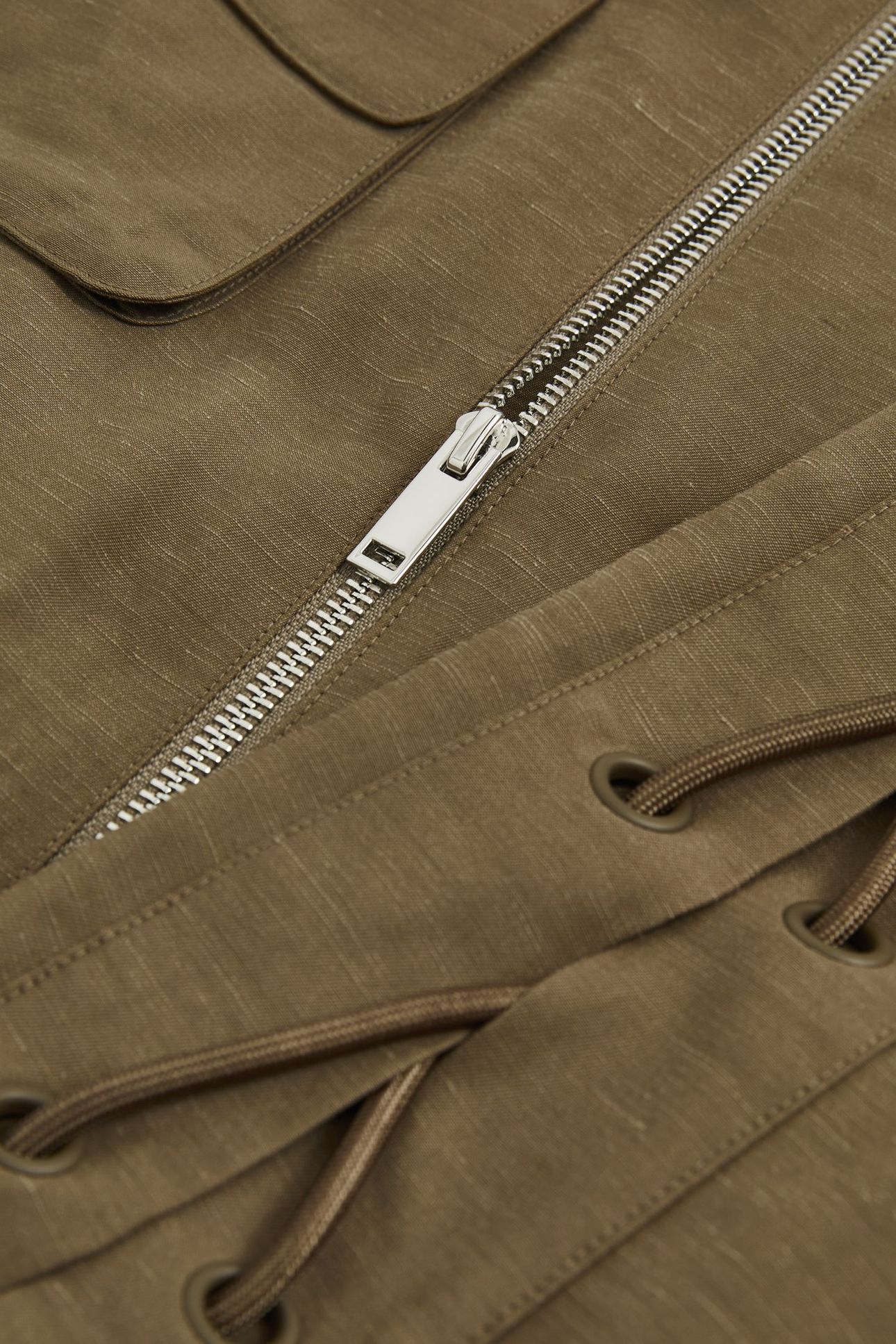 UTILITY LINEN DRESS KHAKI 8