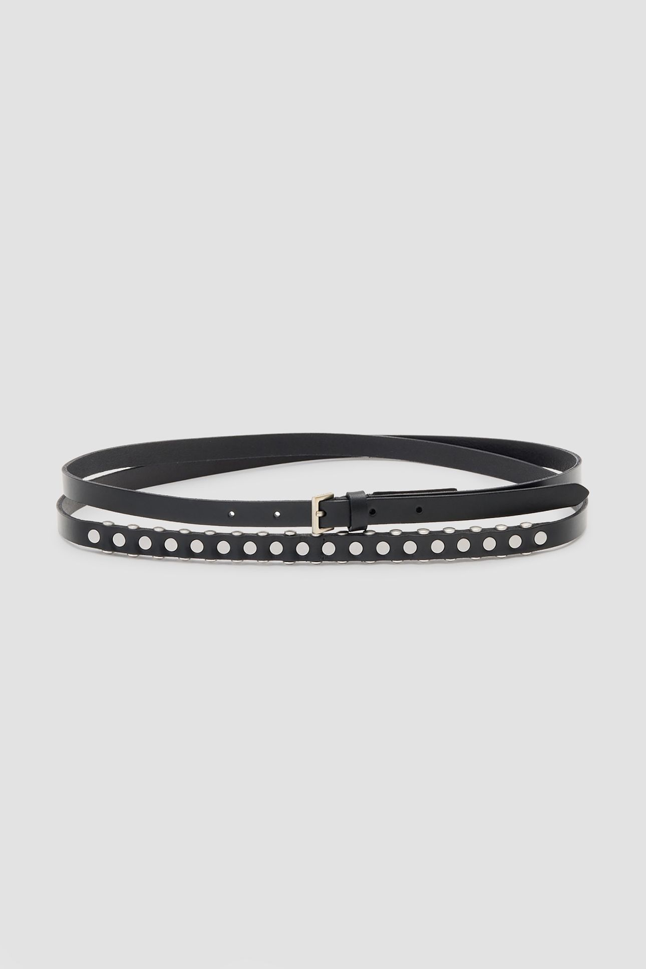 TAMSIN SK BELT BLACK/ANTQ NICKEL 3
