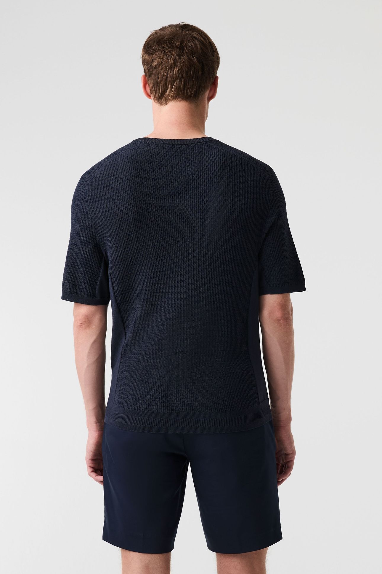 FOSOS V4.Y9.01 FLAT-KNIT-SHIRT DARK NAVY 2