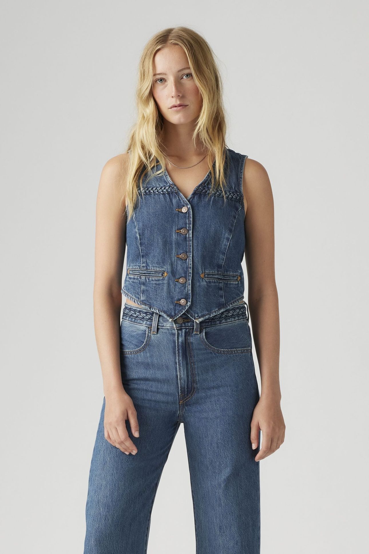 BRAIDED LIGHTWEIGHT VEST BLUE 6
