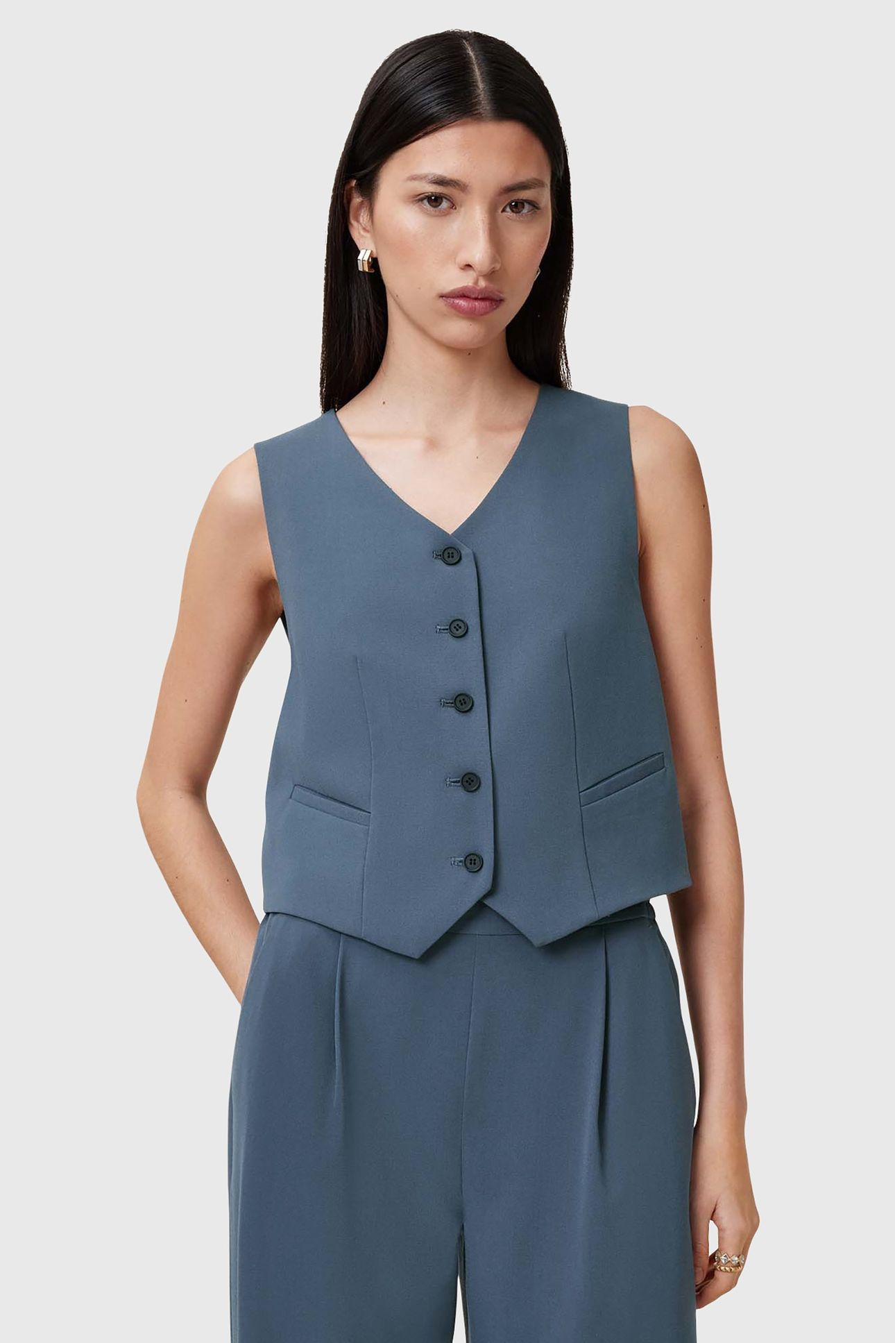ALEIDA TRI WAISTCOAT TURBULENCE GREY 1