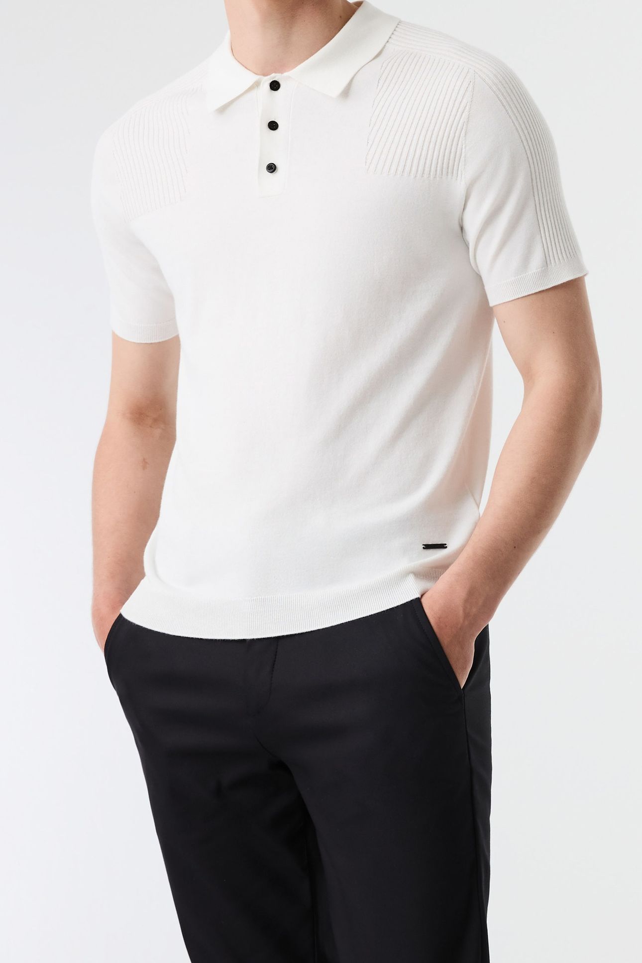 FOTOL V1.Y9.01 FLAT-KNIT-SHIRT OFF-WHITE 1