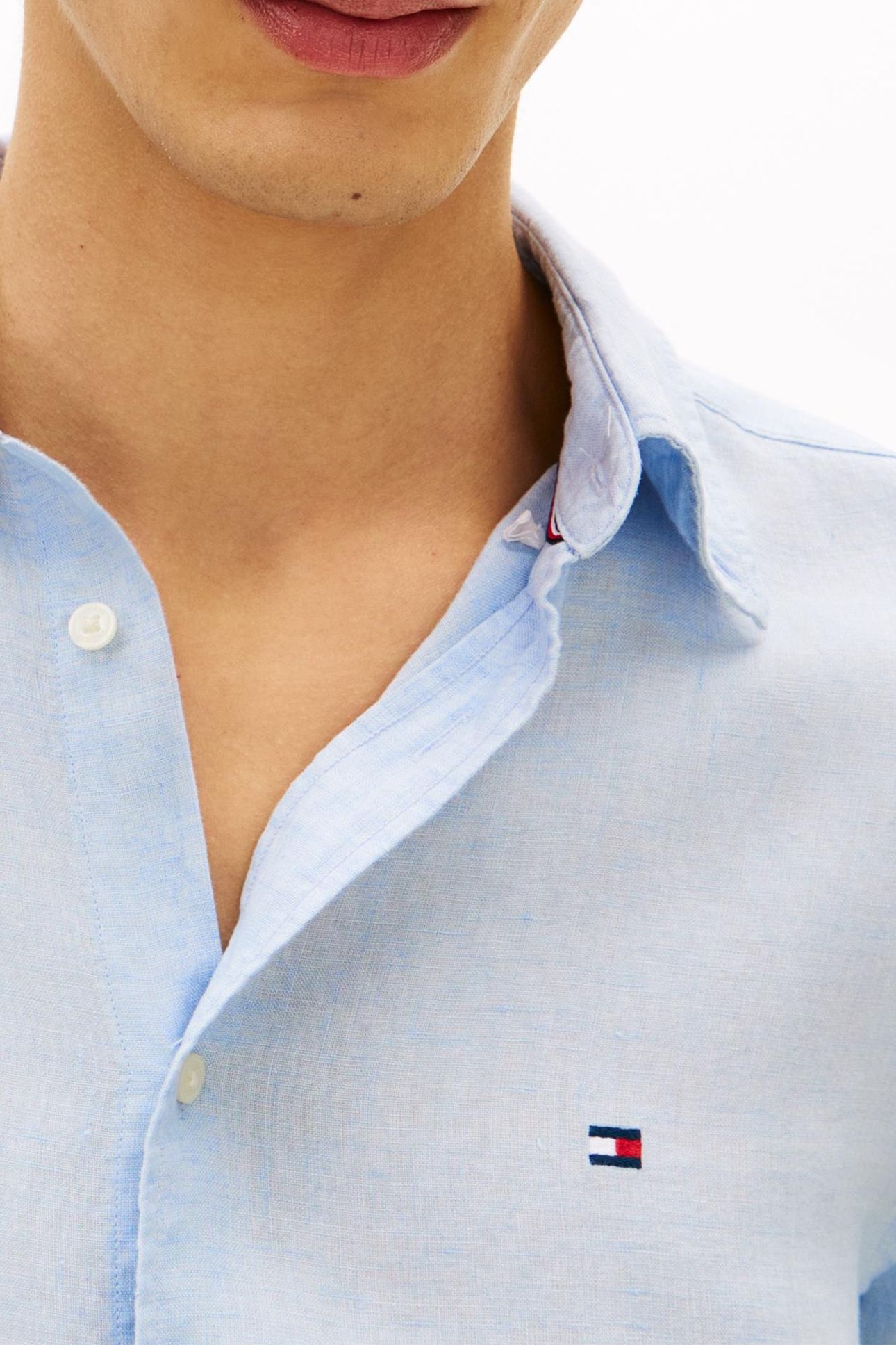 PIGMENT DYED LINEN SHIRT BREEZY BLUE 4