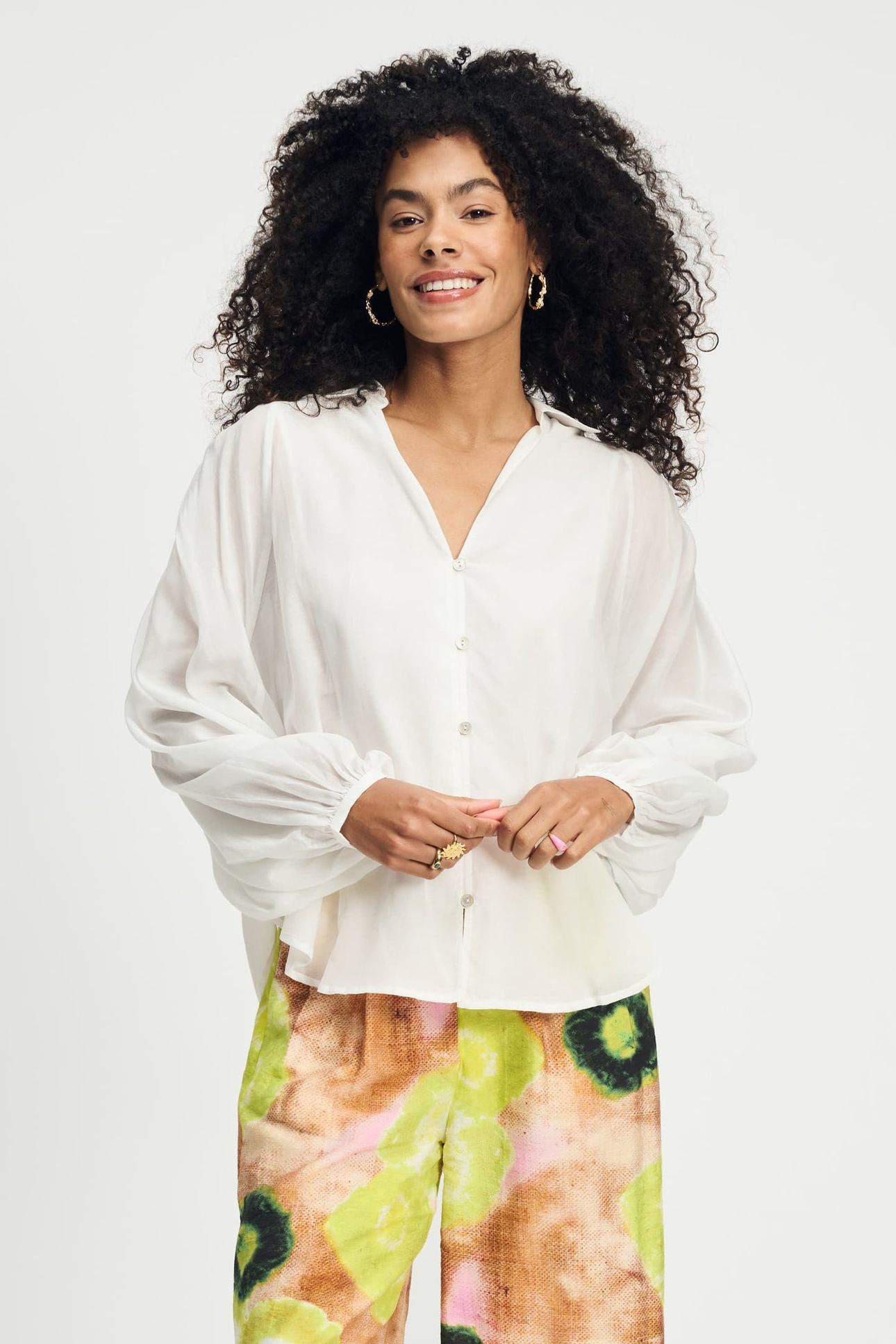 BLOUSE - LENA CRISPY WHITE 1