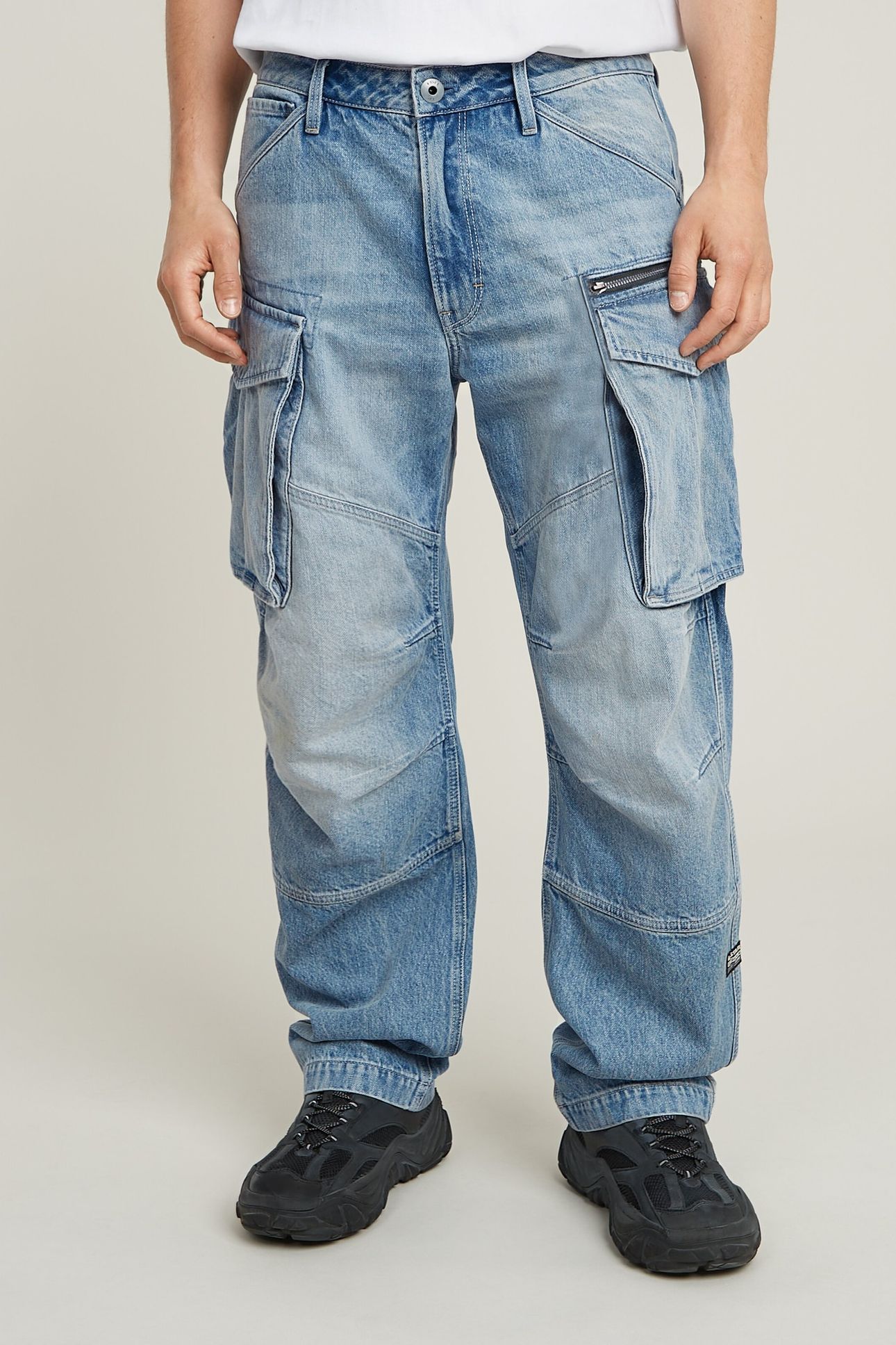 ROVIC 3D LOOSE DENIM JEANS LIGHT/PASTEL BLUE 2