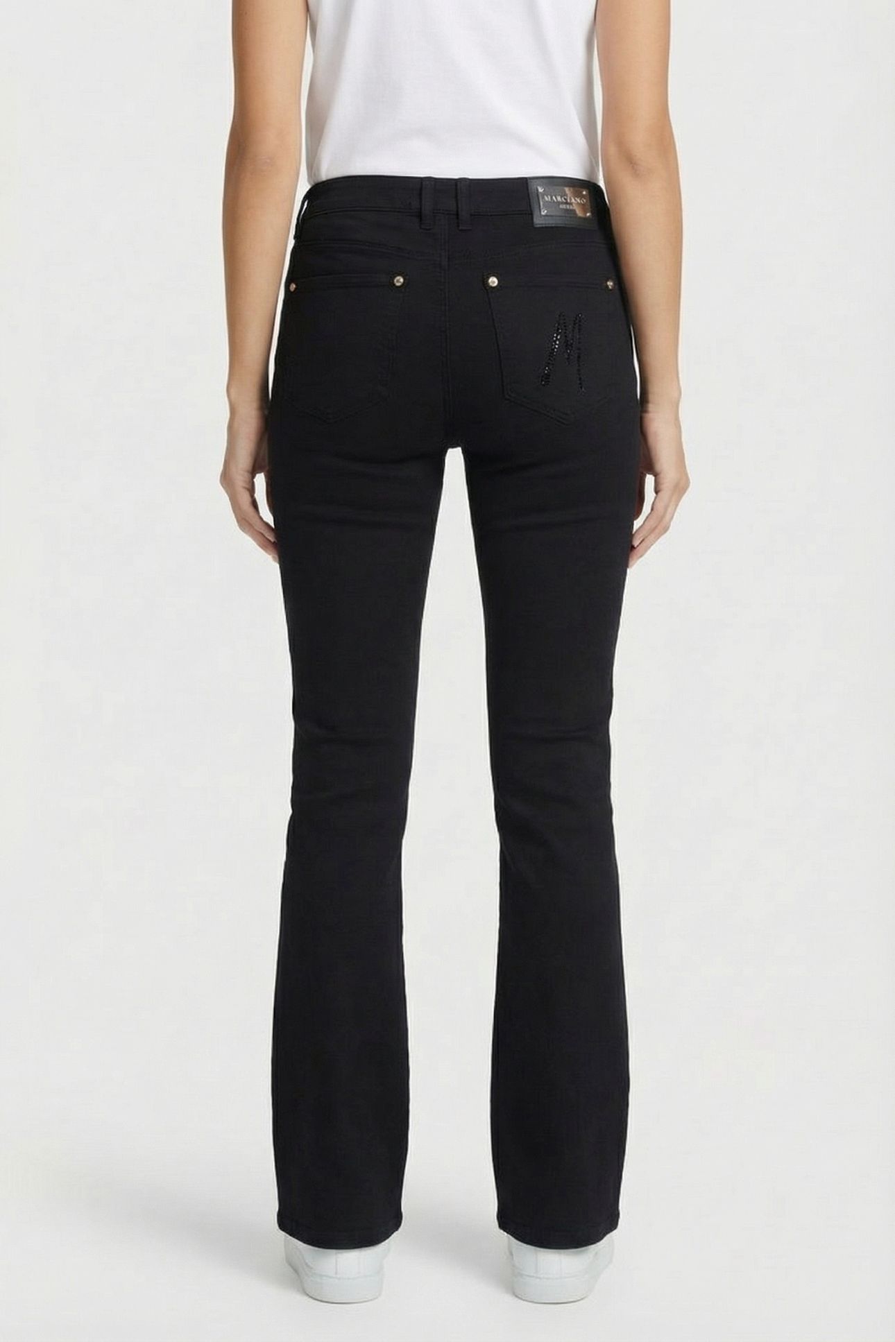 MARCIANO BY GUESS NEW KAYLA DENIM JET BLACK MULTI 2