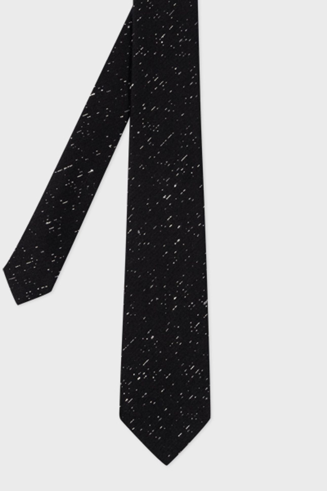 TIE WOOL FLECK BLACK 2