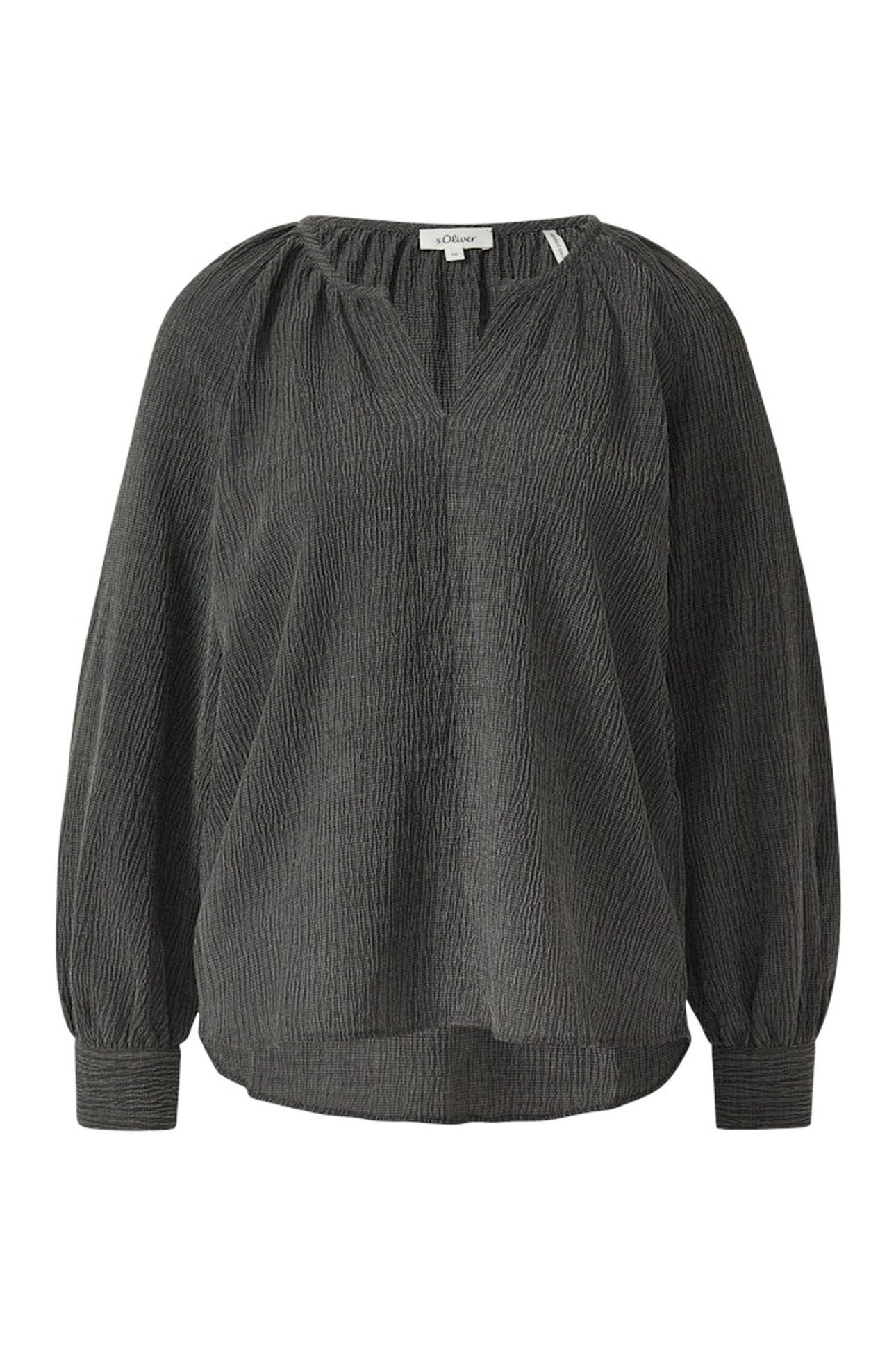 S.OLIVER BLOUSES GREY/BLACK 4