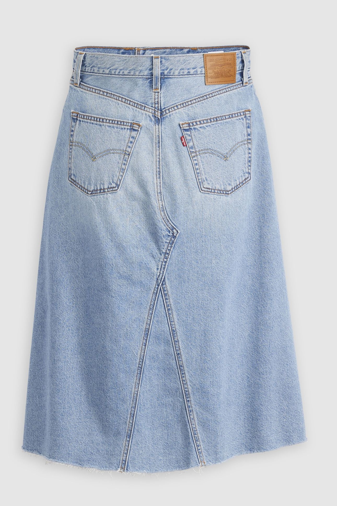 HIGH RISE A LINE DECON SKIRT BLUE 8