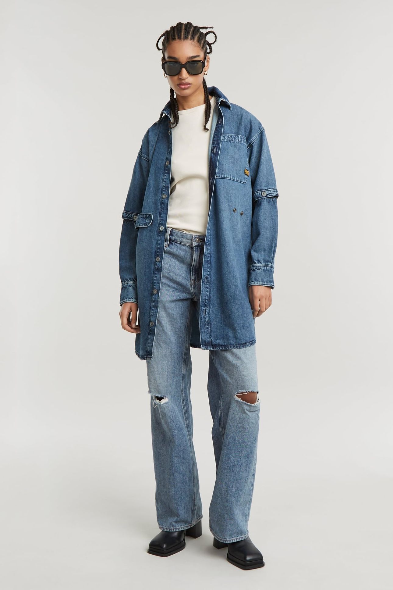 JUDEE LOOSE JEANS LIGHT/PASTEL BLUE 1