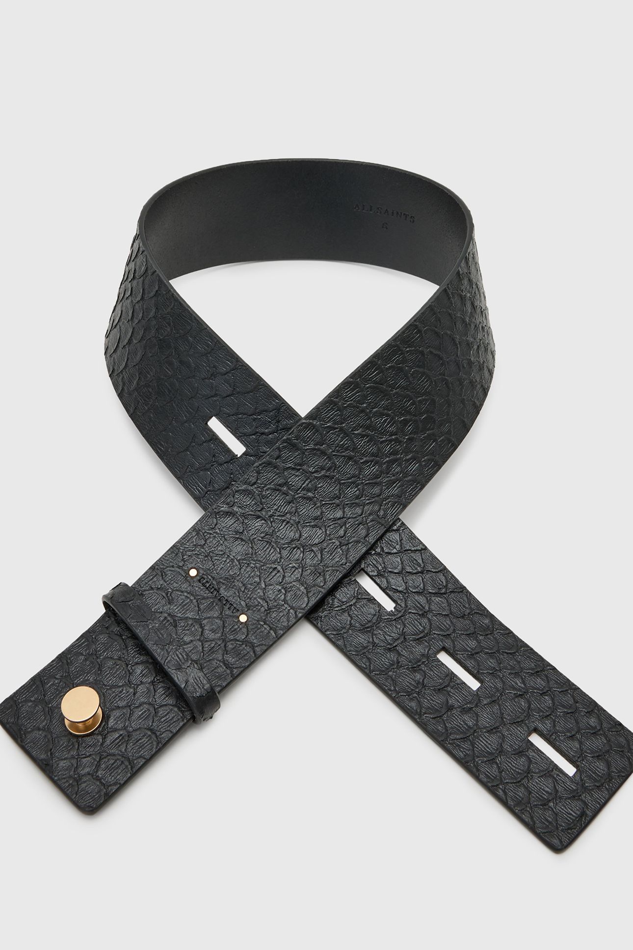 ANANTA STUDDED BELT BLACK/WARM BRASS 3