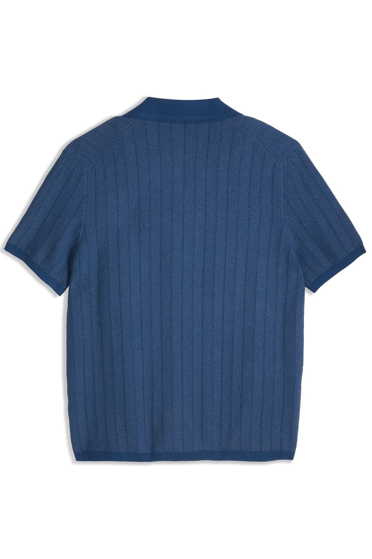 BUTTON FRONT SWEATER TOP DARK DENIM 2