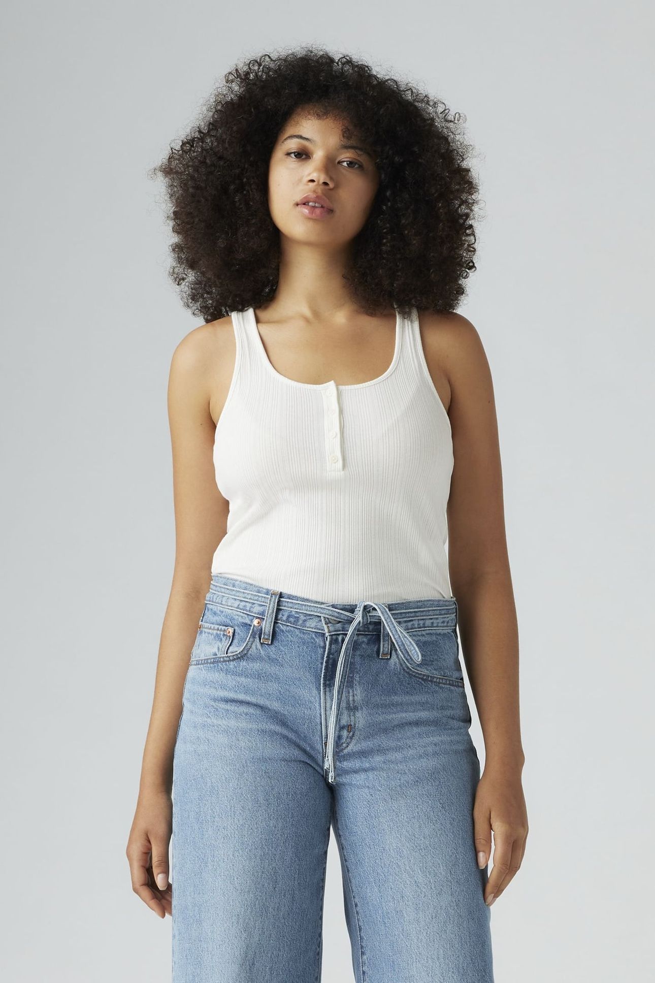 VACATIONER RIBBED TANK TOP WHITE 3