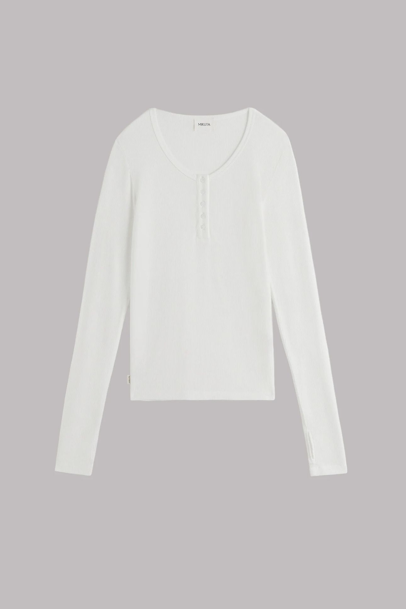 THE WHITE BUTTONED RIBBED LONGSLEEVE 3