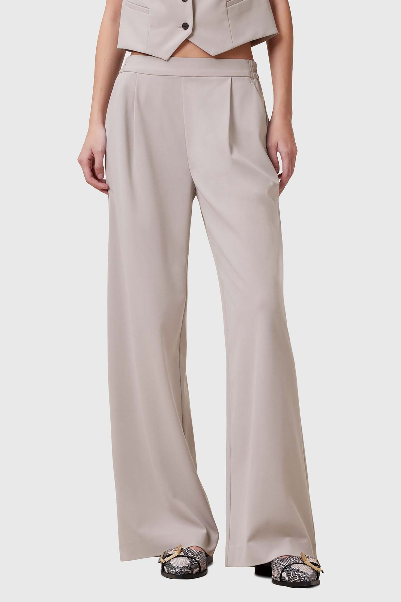 ALEIDA WL TROUSER GREIGE BROWN 1