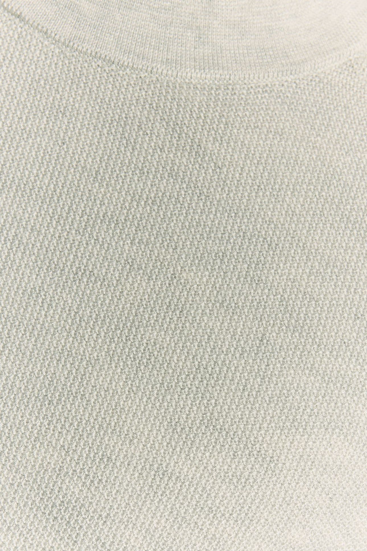 PIQUE MOCK NECK JUMPER LIGHT GREY MARL 6