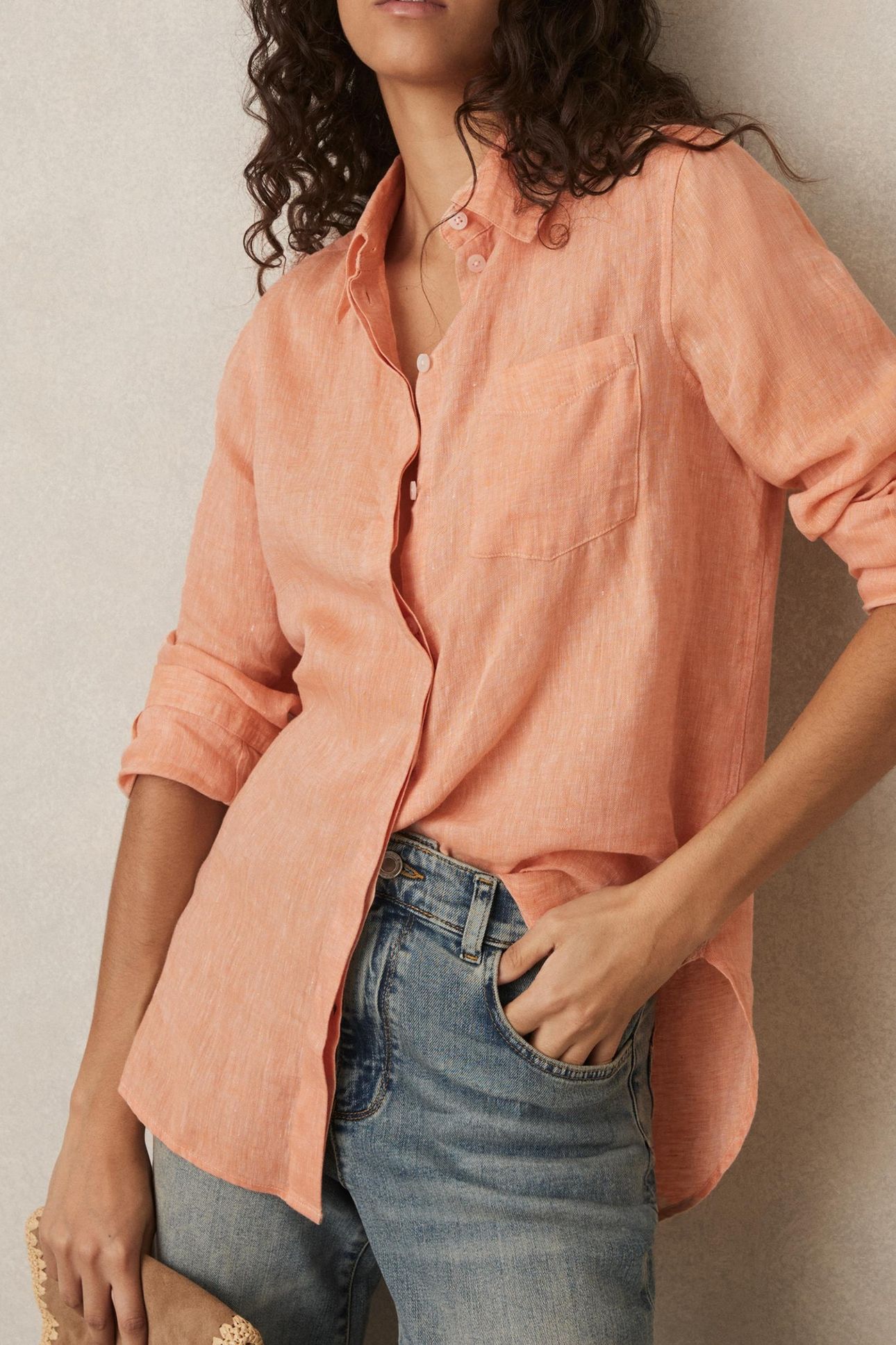 LINEN SHIRT ORANGE 6