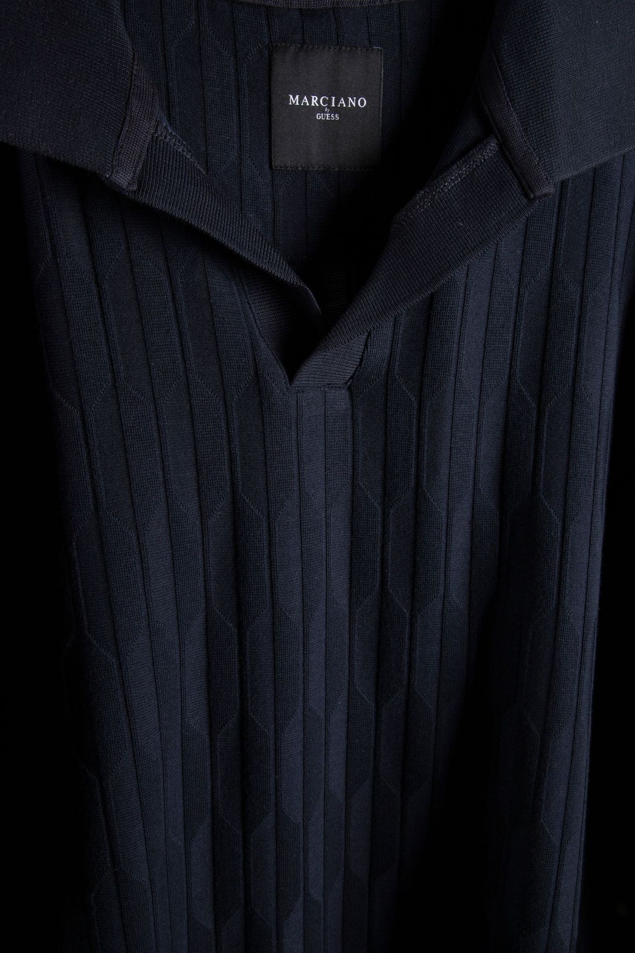 MARCIANO BY GUESS SS POLO WITH RIB PLACKET NAVY SEA 4