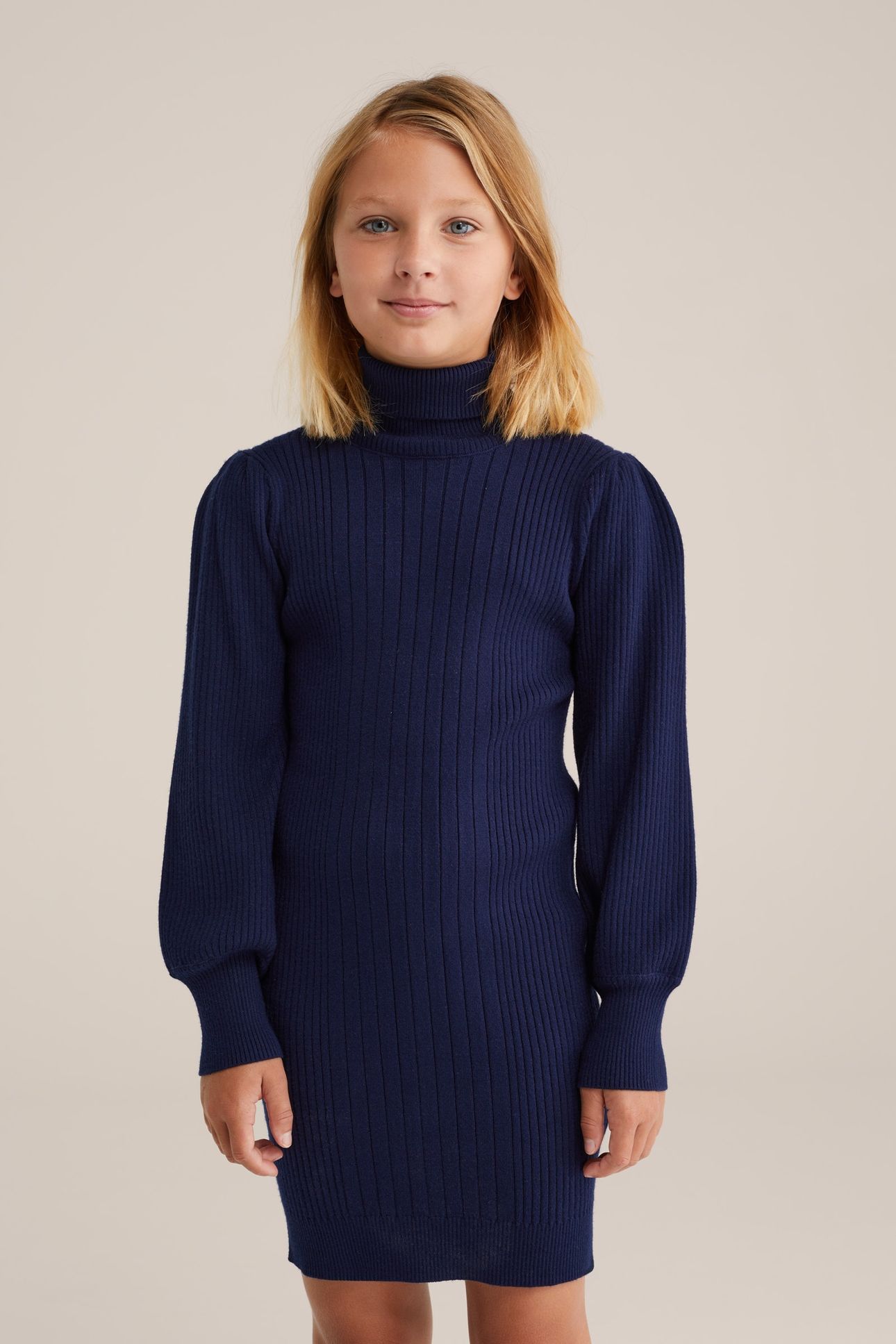 DRESS MID LENGTH NAVY BLUE 1