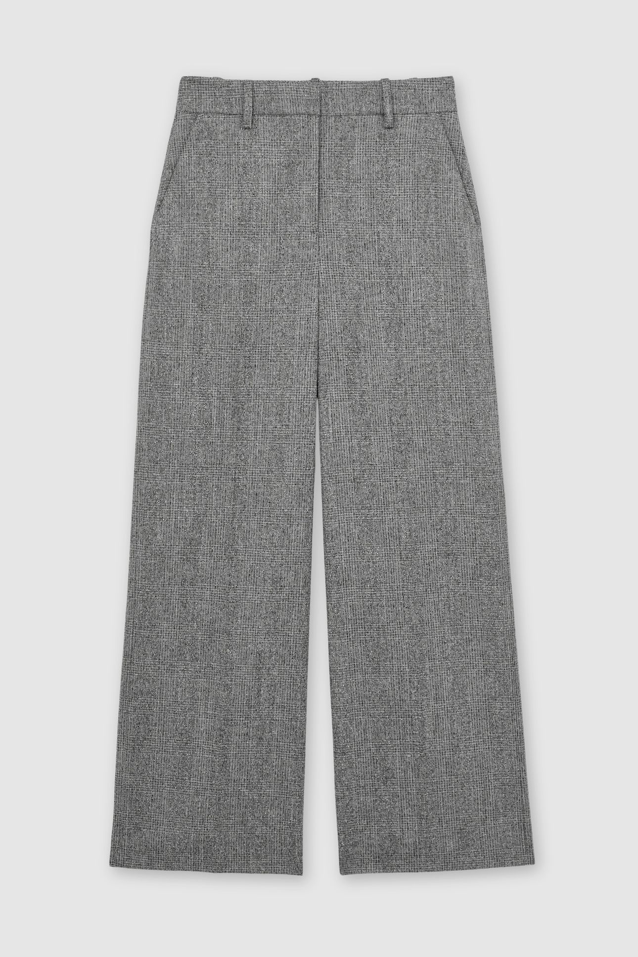 TEXTURE WIDE LEG TROUSER GREY 7