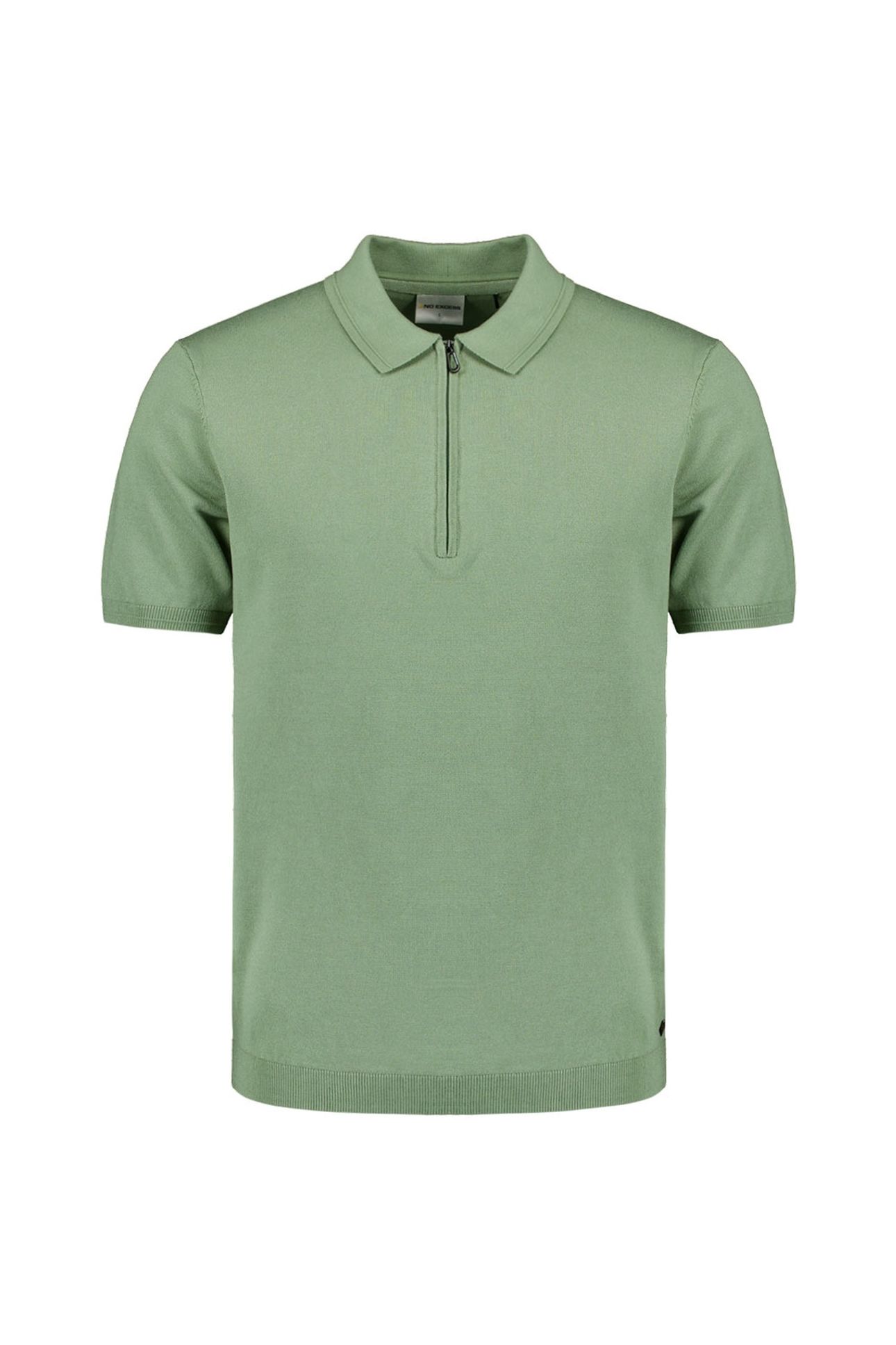 PULLOVER SHORT SLEEVE POLO ZIP SOLID GREEN 4