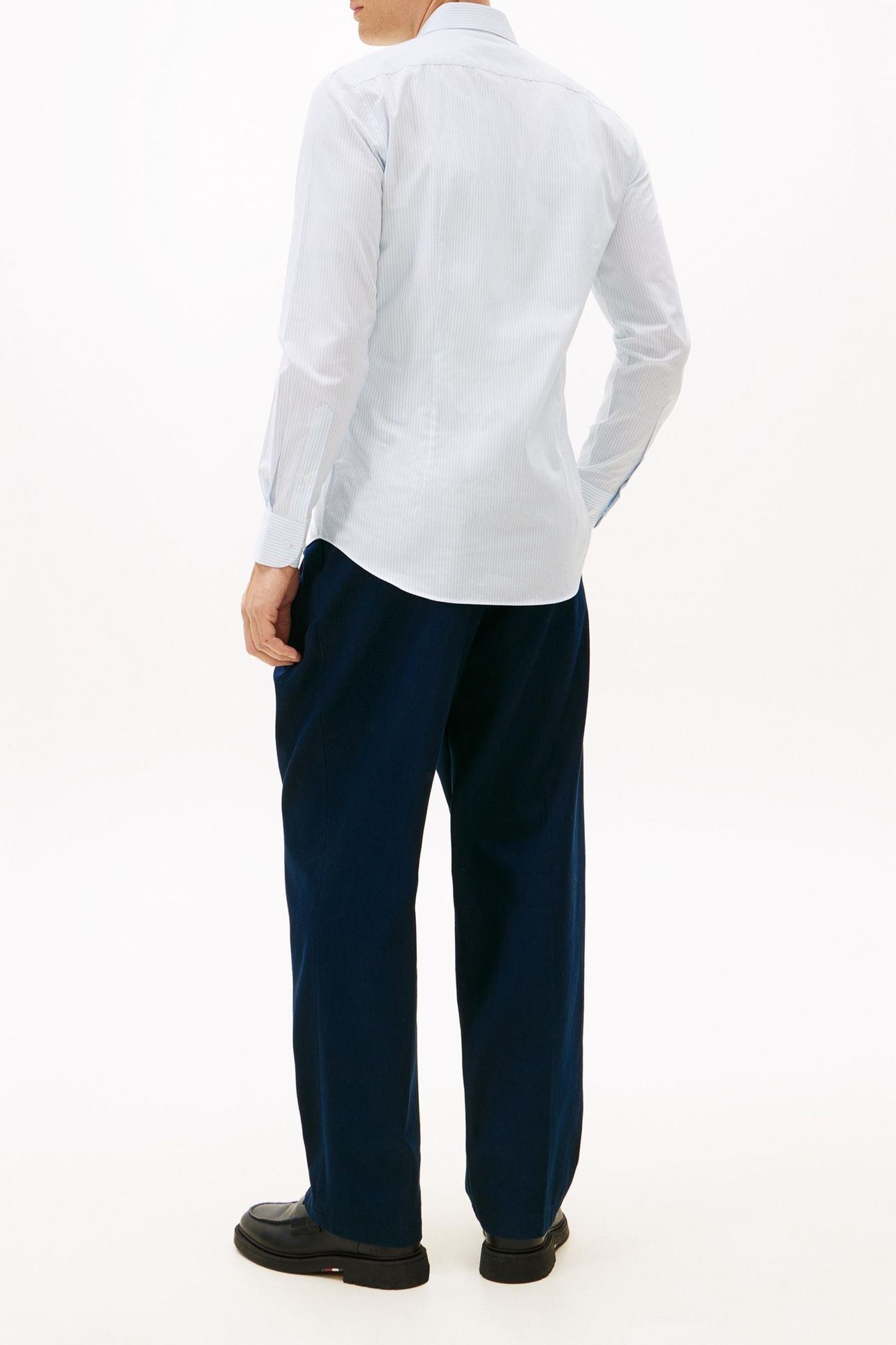 POPLIN BENGAL STRIPE LONG SLEEVE SHIRT CHAMBRAY SKY/STRIPE 3