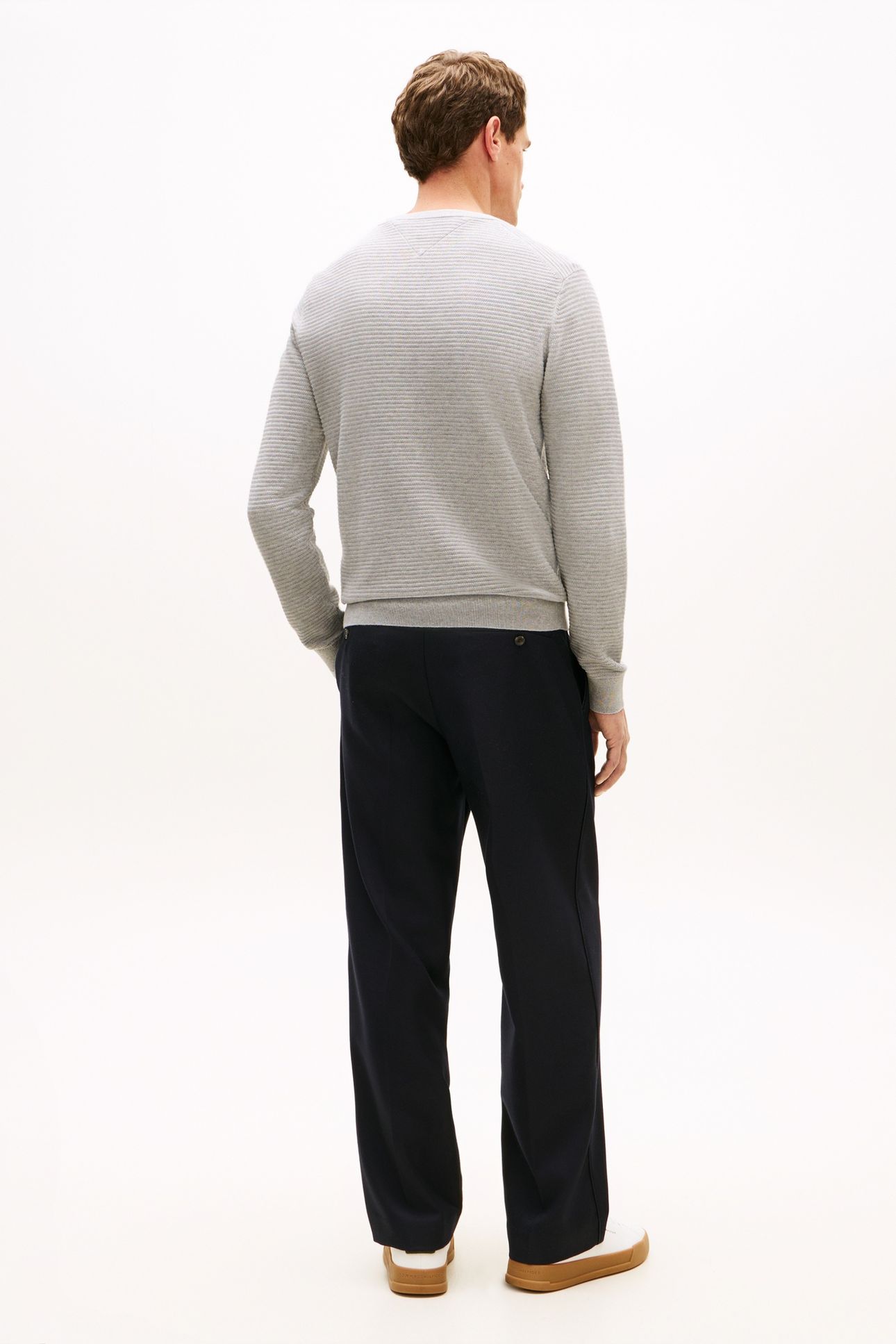 SEASONAL STRUCTURE CREWNECK LIGHT GREY HEATHER 3