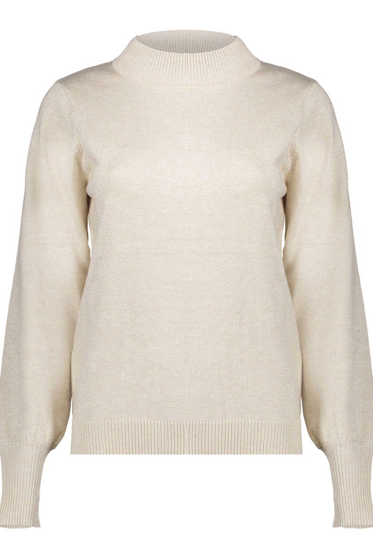 PULLOVER BASIC TURTLE LUREX OFF-WHITE/GOLD 1