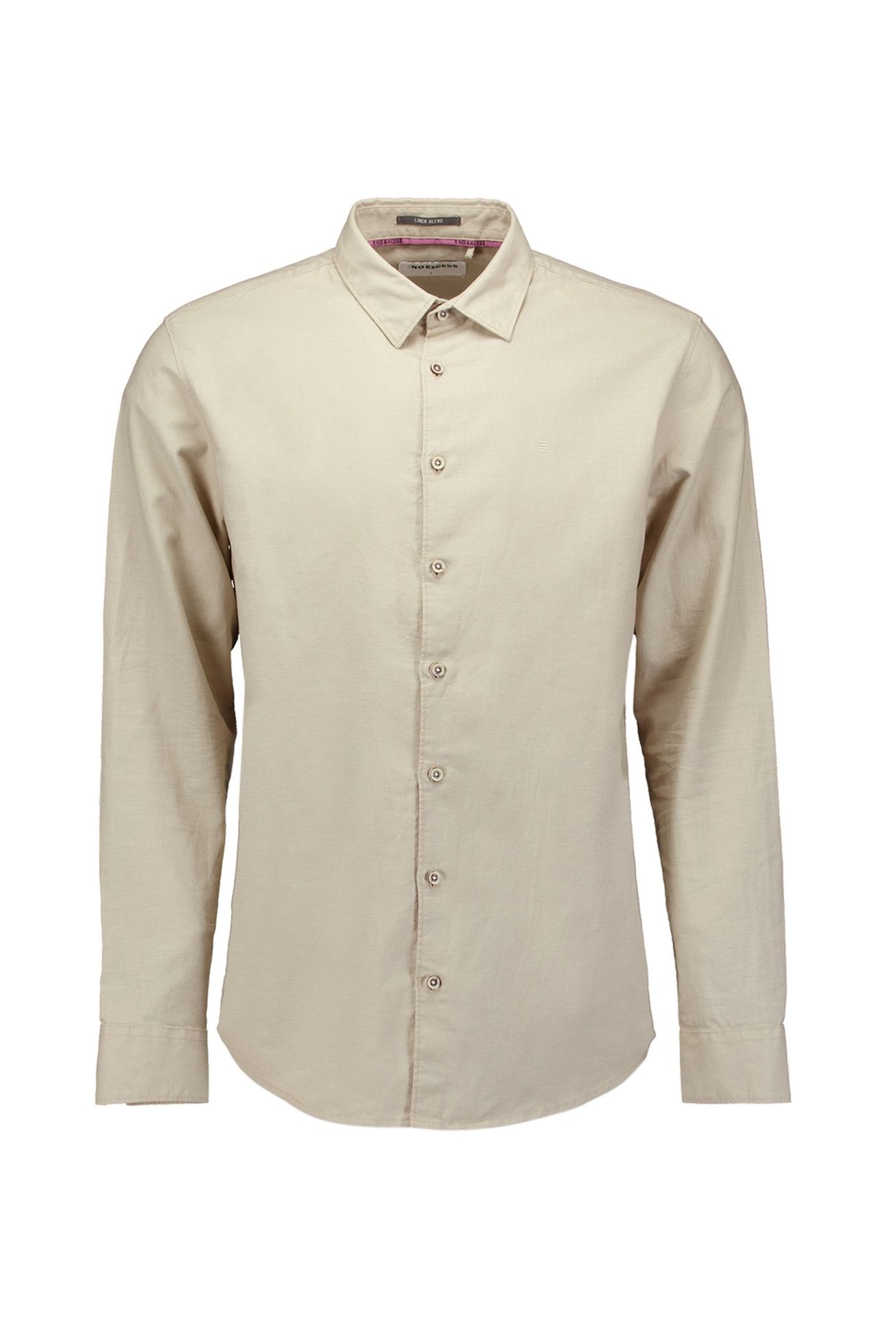 SHIRT SOLID WITH LINEN LIGHT DESERT 5