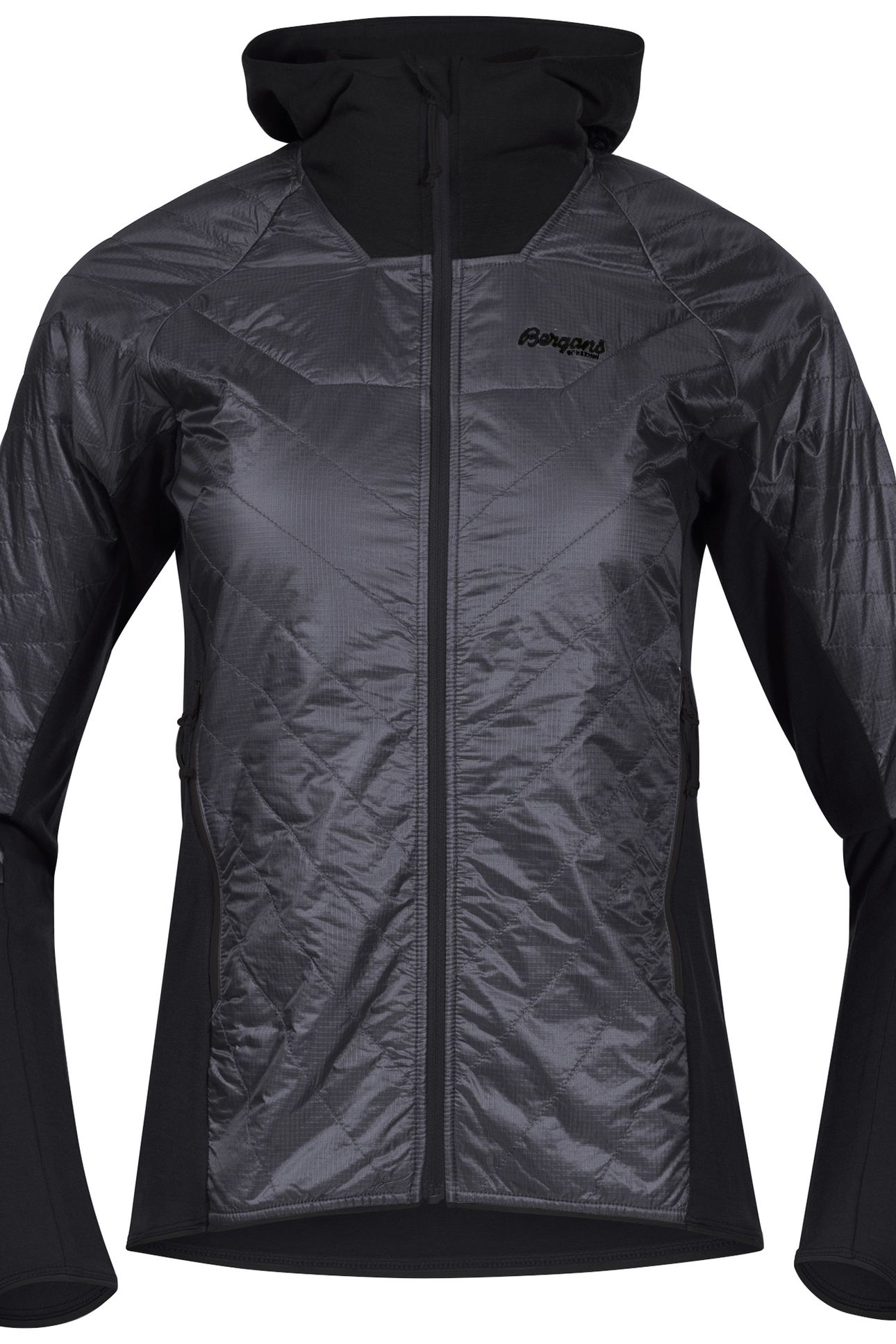 CECILIE LIGHT INSULATED HYBRID JACKET SOLID DARK GREY/BLACK 4