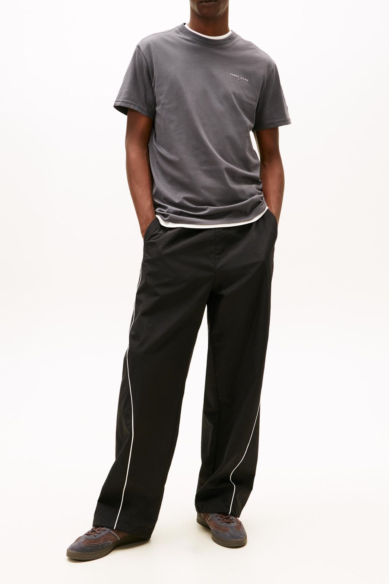 SLIM LINEAR CHEST TEE WASHED BLACK 1