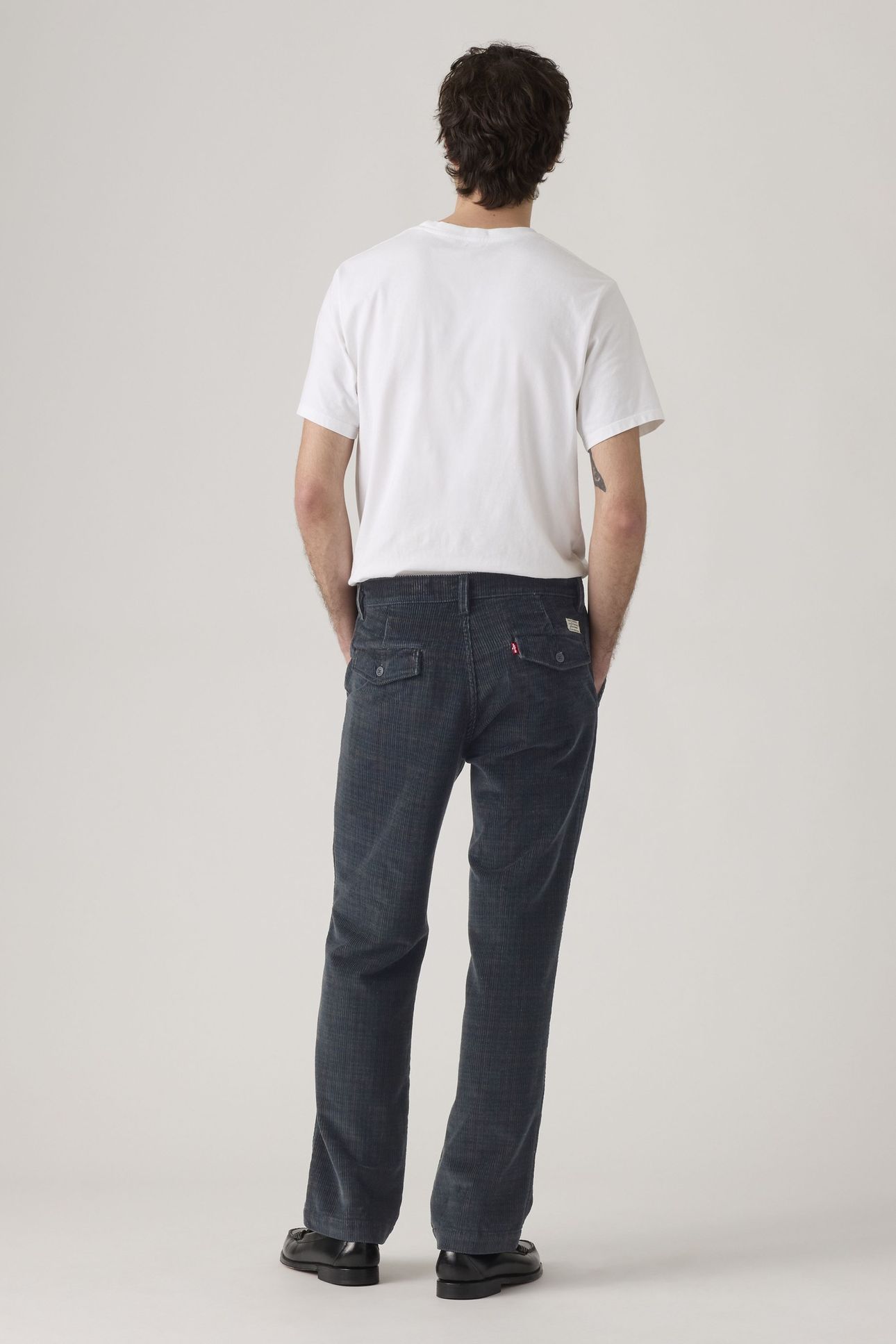 XX AUTHENTIC RELAXED CORDUROY CHINOS BLACK 4
