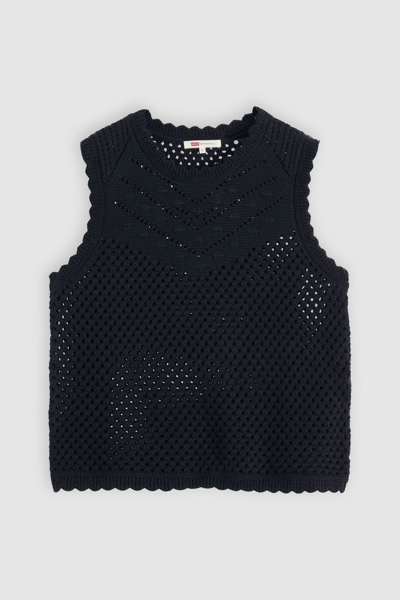 ADRIENNE CROCHET TANK TOP BLACK 4