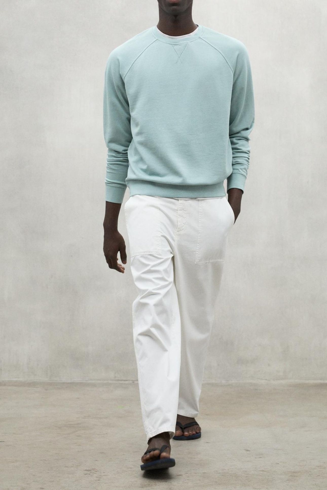 BERJAALF SWEATSHIRT WASHED GREEN 2