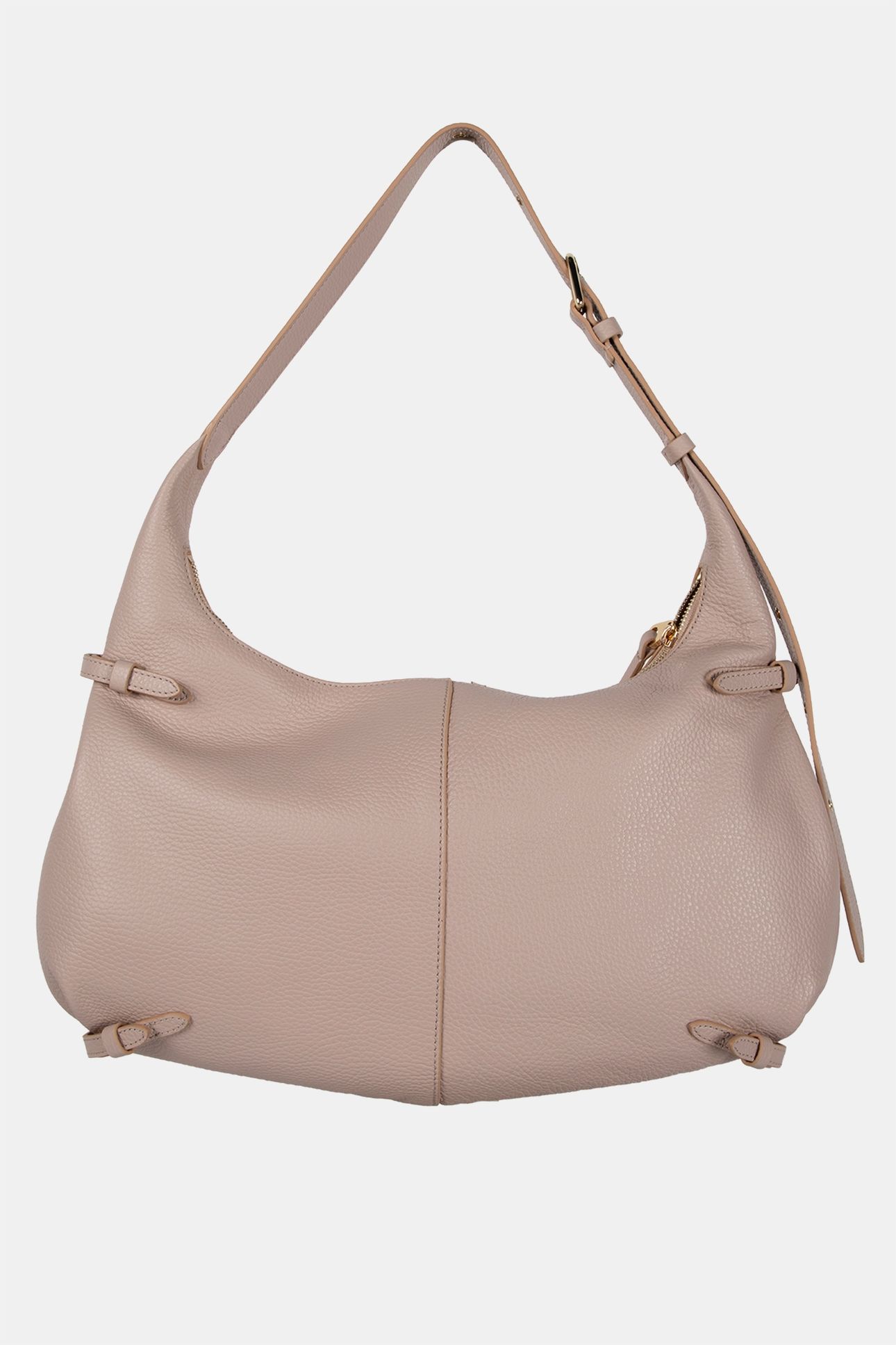 LARGE LEATHER SHOULDER BAG IN PINK 4