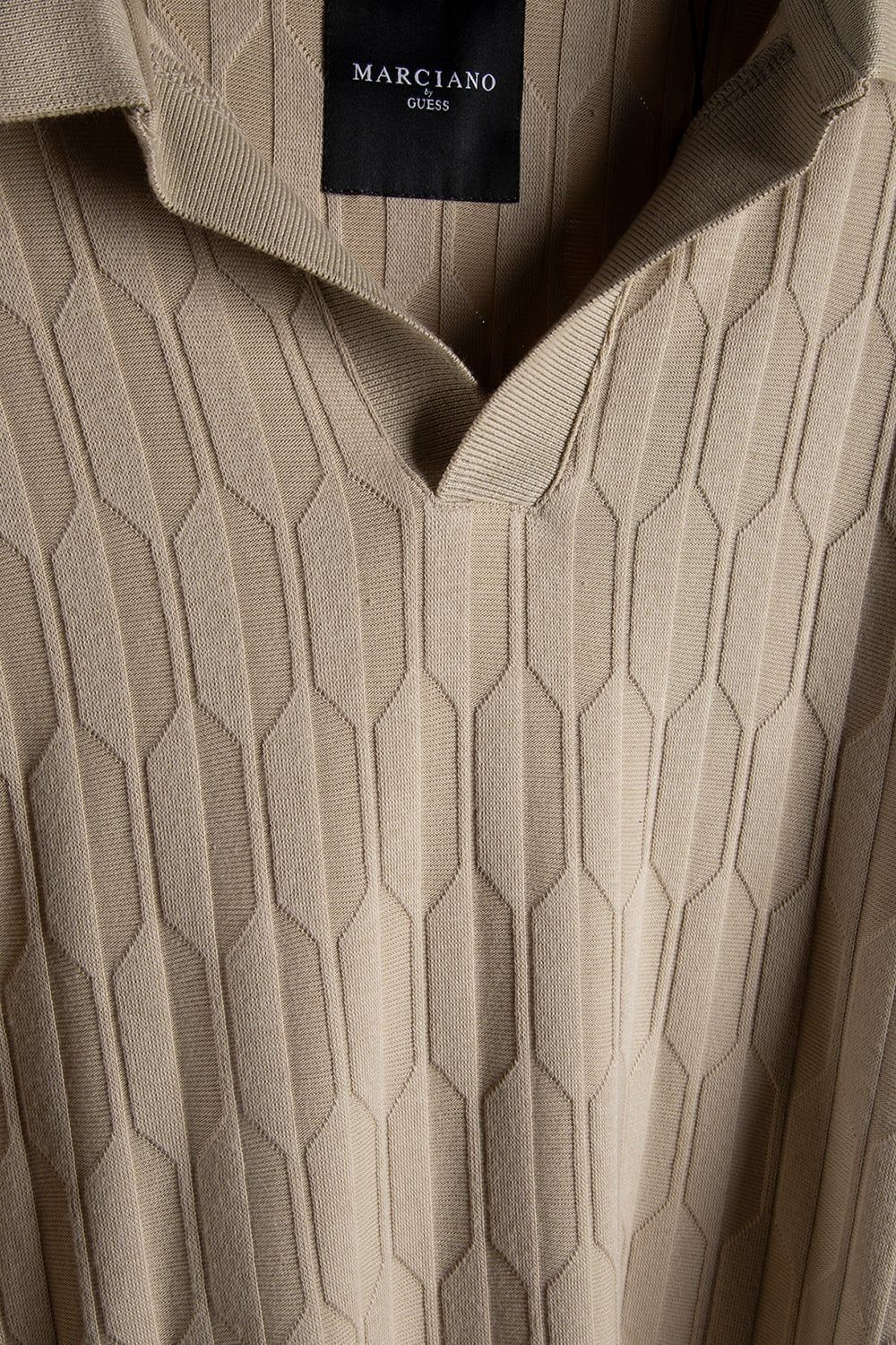 MARCIANO BY GUESS SS POLO WITH RIB PLACKET HAZEL WOOD 4