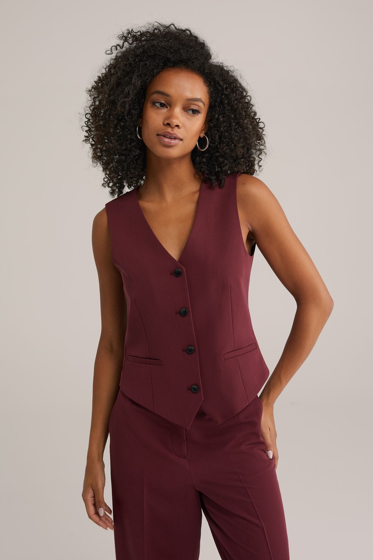 WAISTCOAT BURGUNDY RED 1
