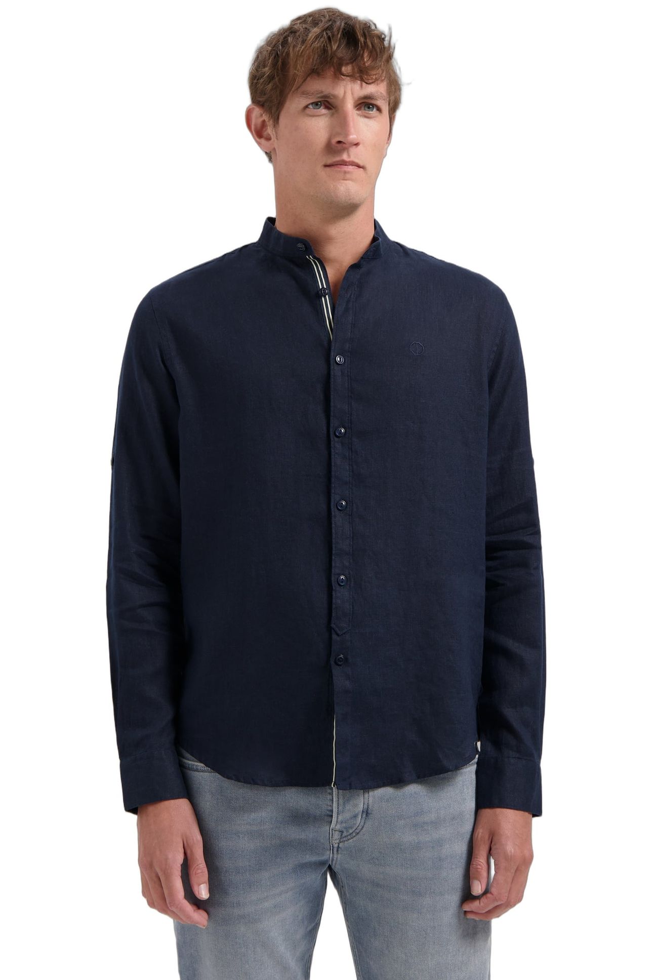 DS-ANDRU MAO SHIRT DK. NAVY 1