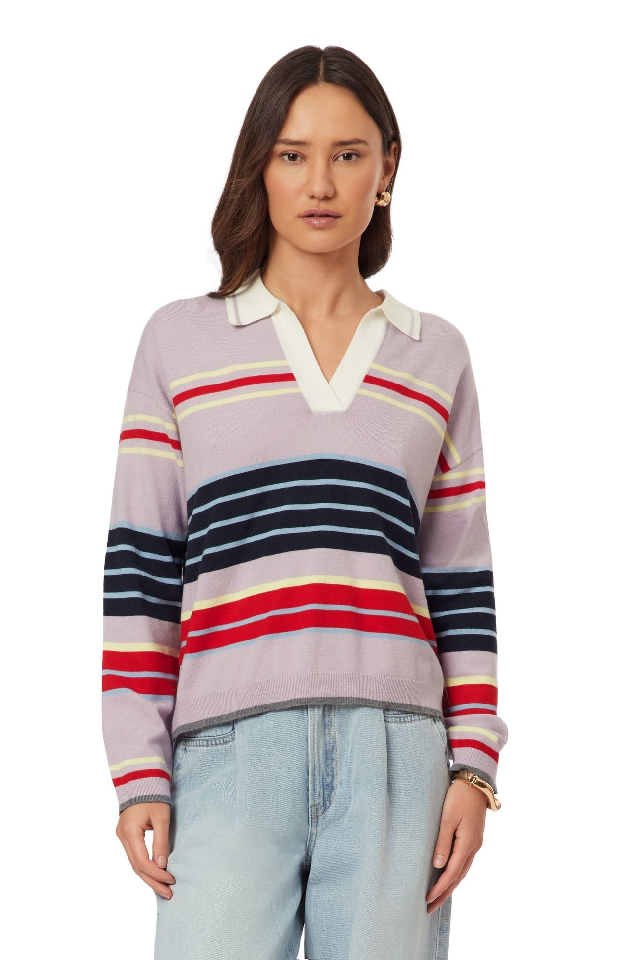 RUGBY PULLOVER IRIS ENGINEERED STRIPE 1
