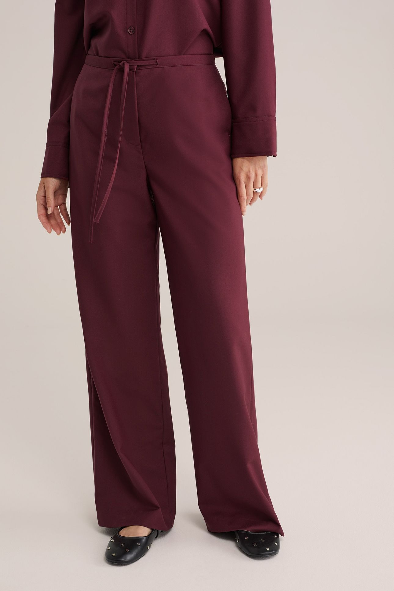TROUSER BURGUNDY RED 1