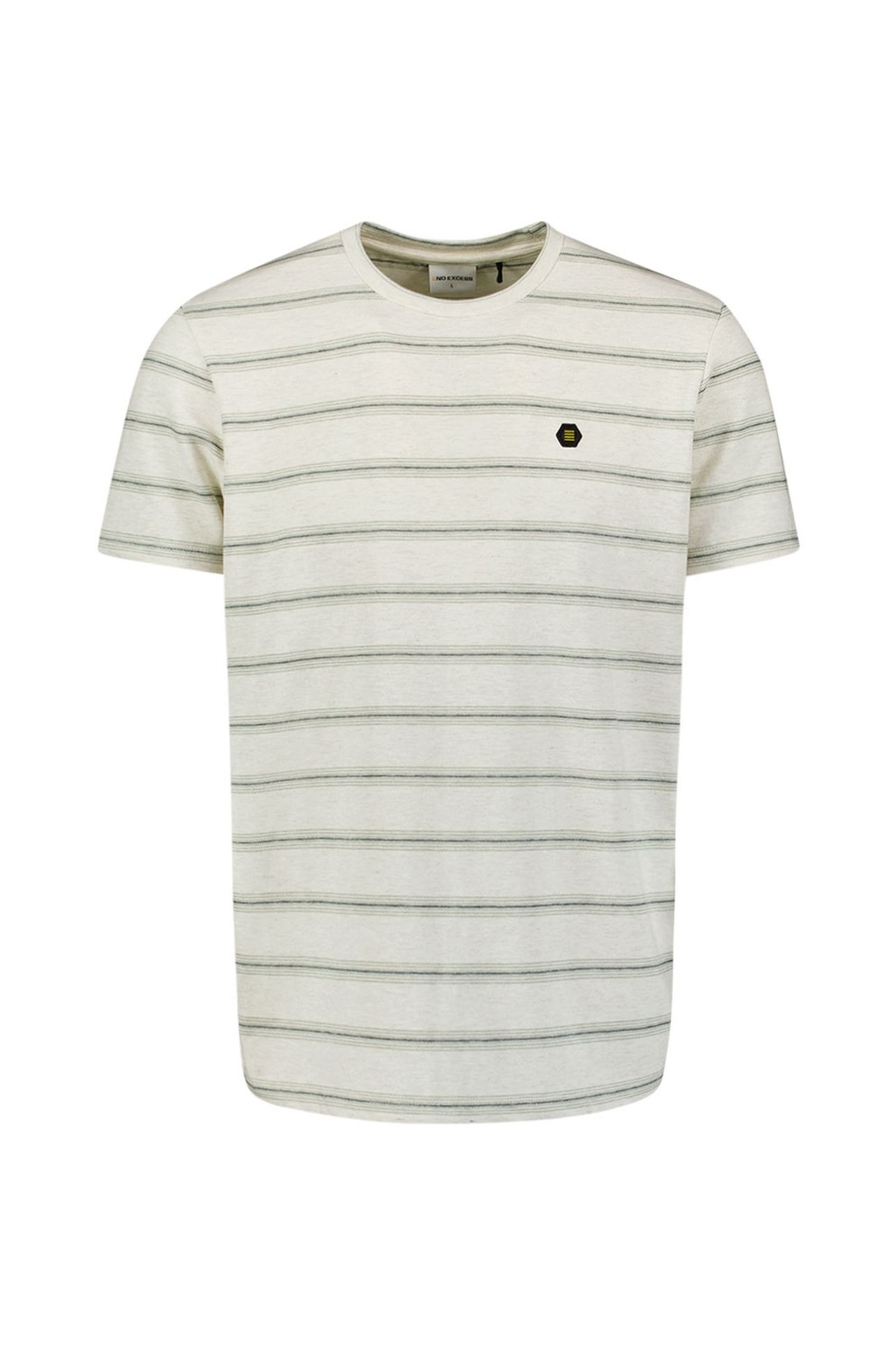 T-SHIRT CREWNECK JACQUARD STRIPE OFFWHITE 4